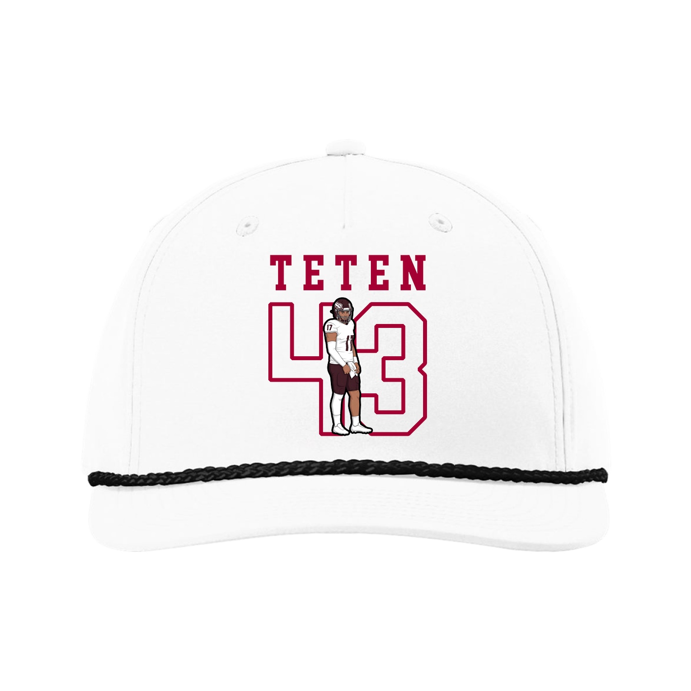 Five-Panel Classic Rope Cap — Shirsey in White