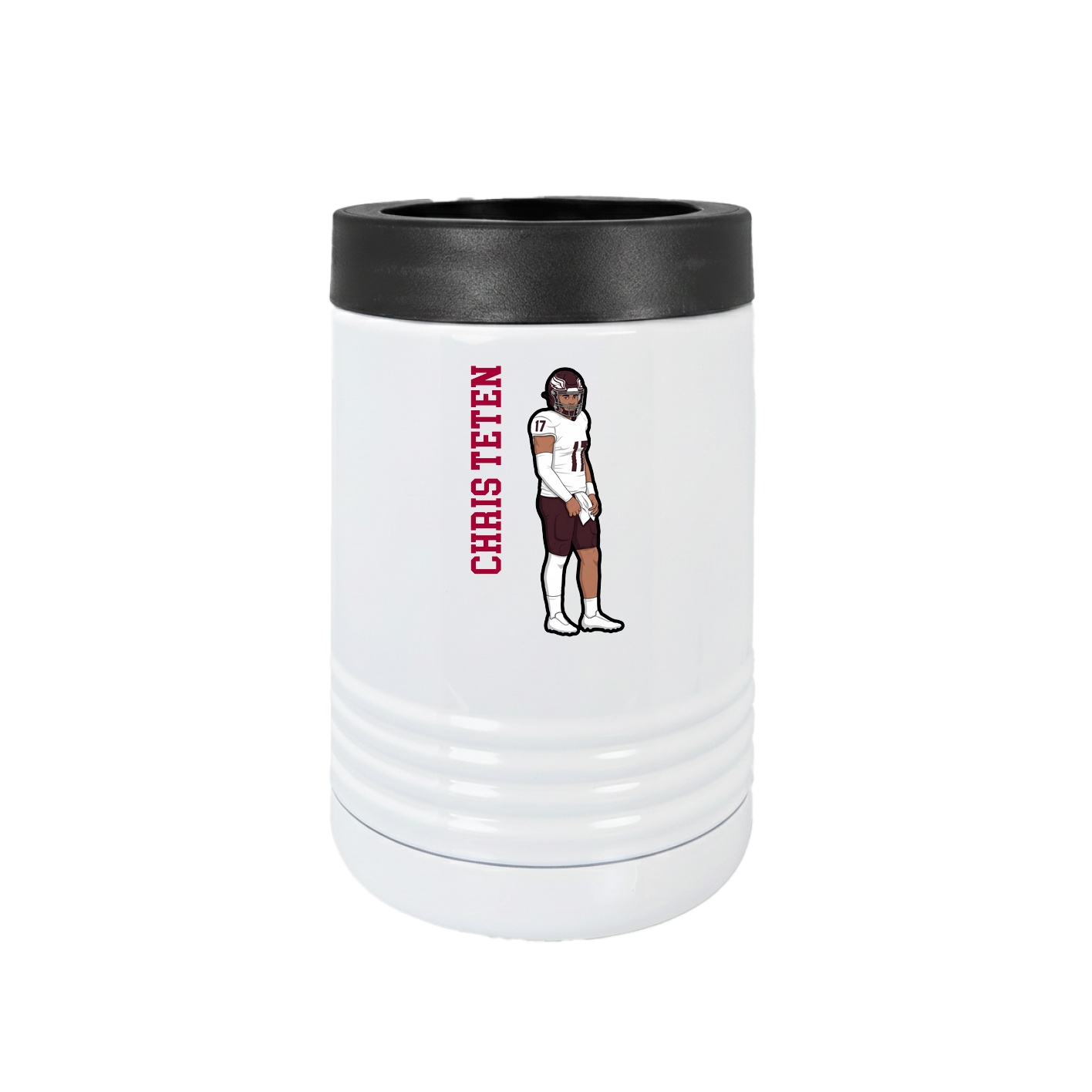Beverage Holder — Name Vertical in White
