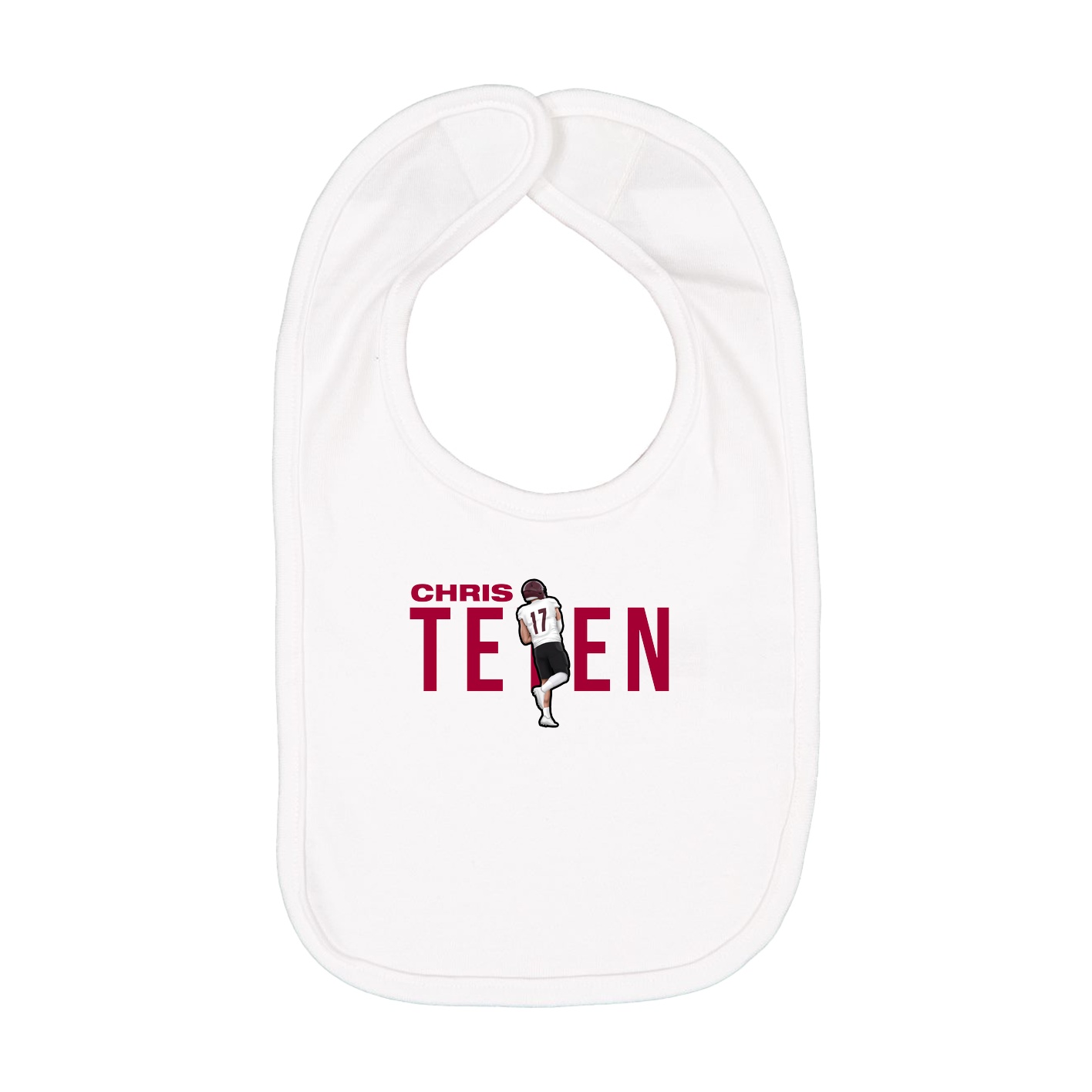 Infant Bib — Player Name in White