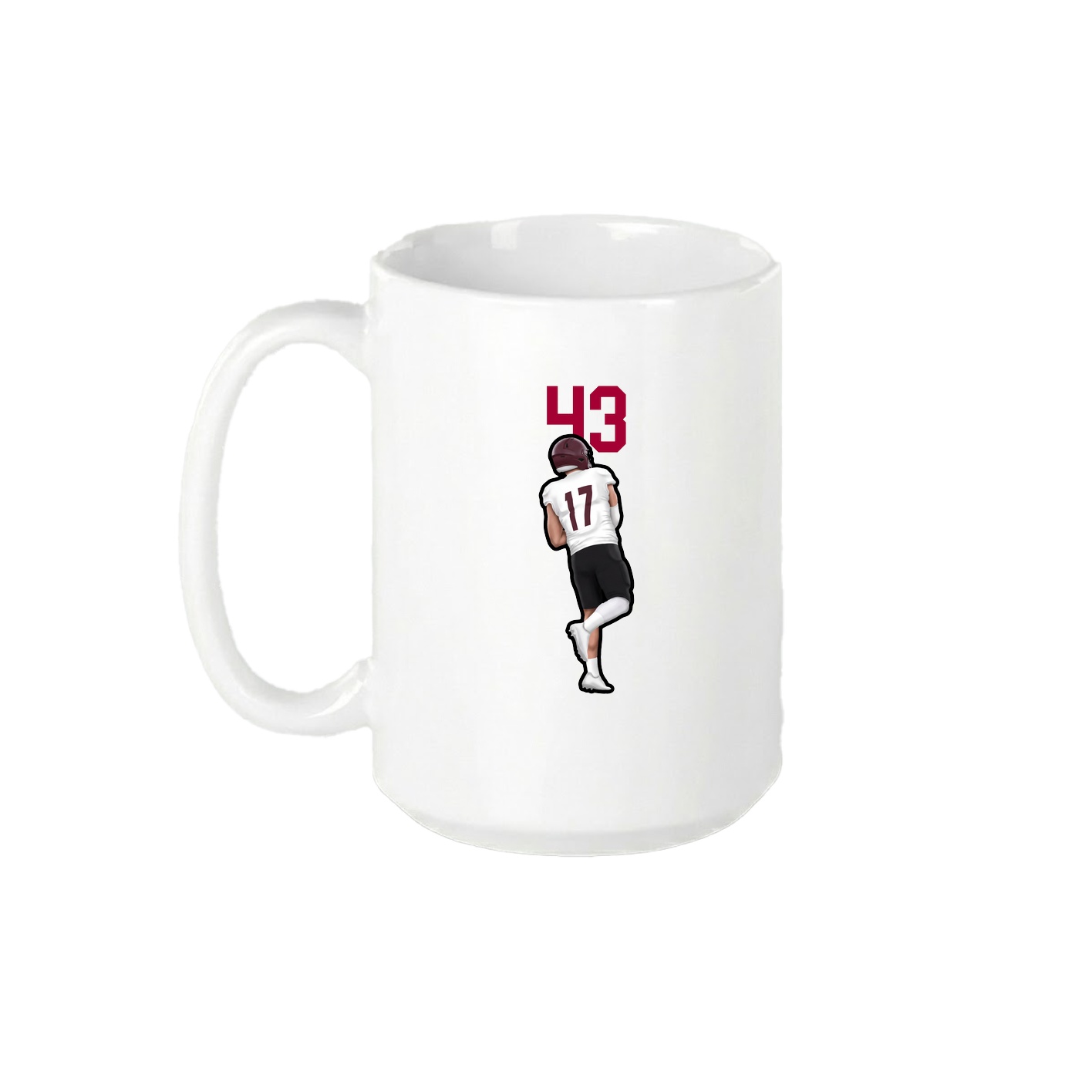 15oz Coffee Mug — Number Top in White