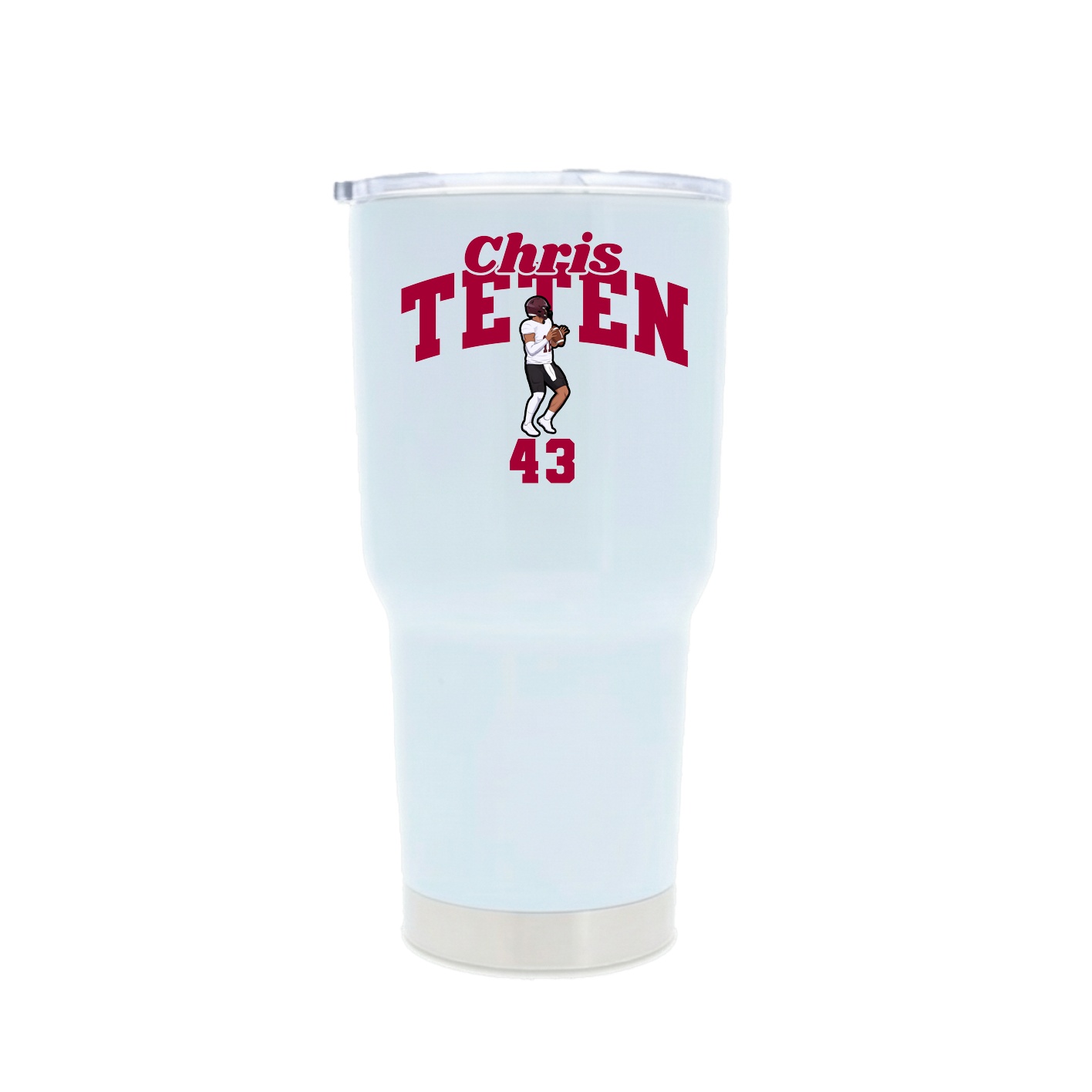30oz Stainless Steel Tumbler — Signature Arch in White
