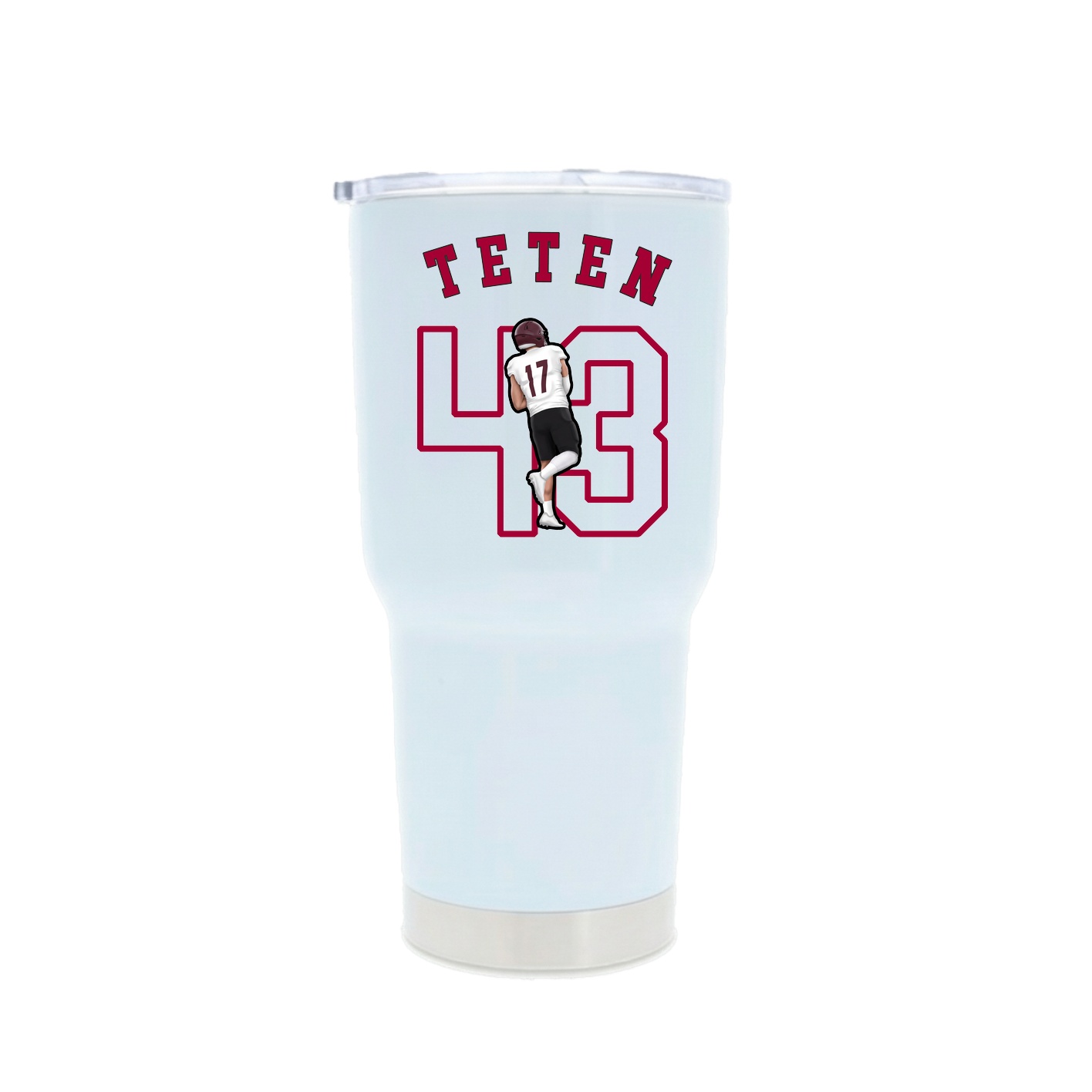30oz Stainless Steel Tumbler — Shirsey Arch in White