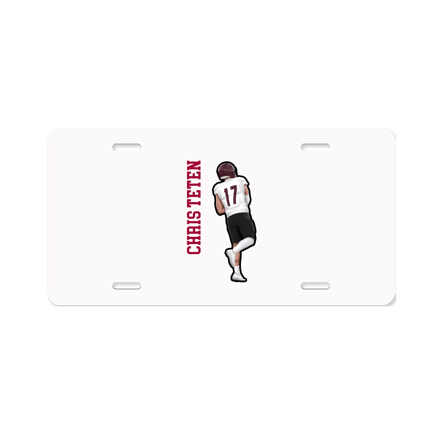 License Plate — Name Vertical in Classic