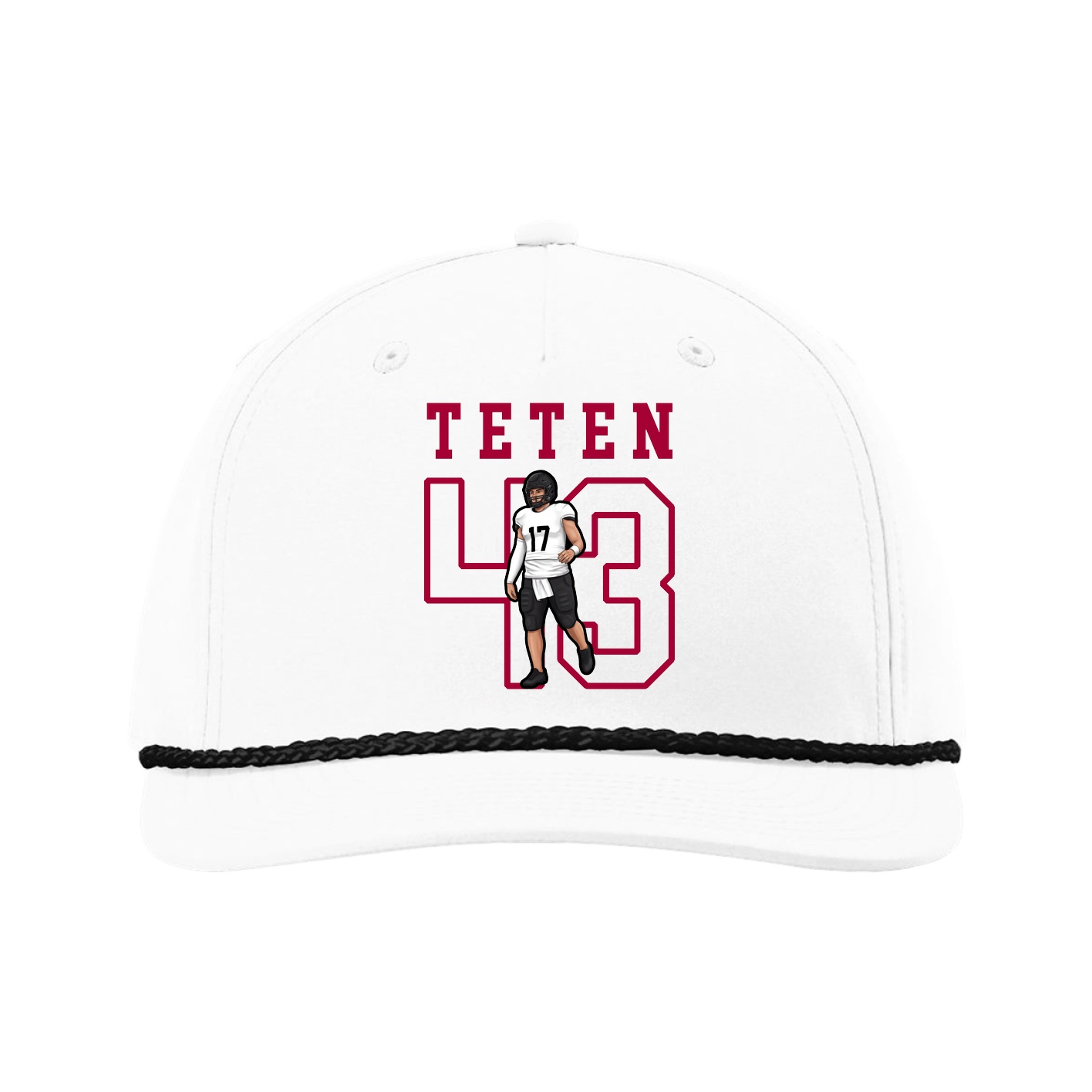 Five-Panel Classic Rope Cap — Shirsey in White