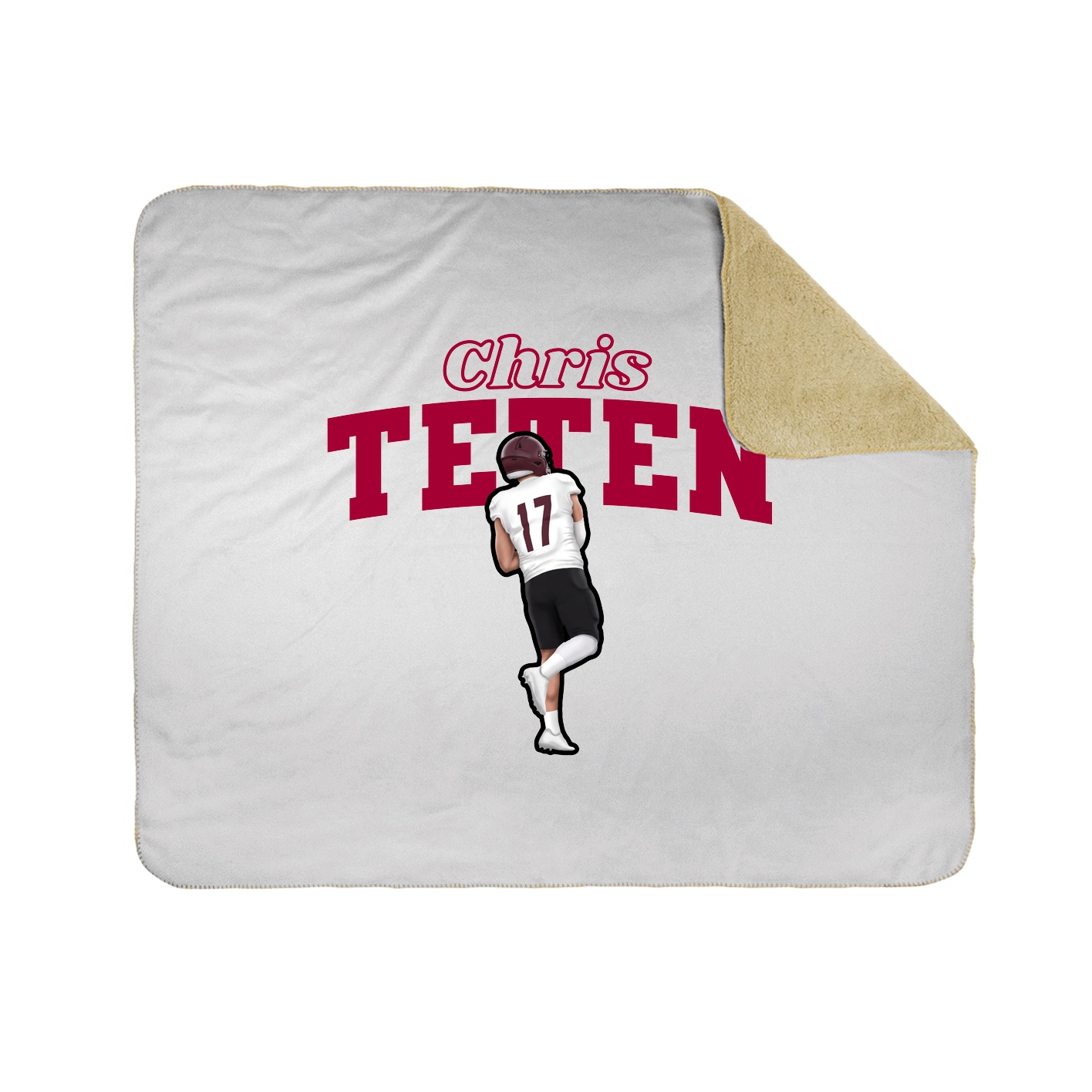 Throw Blanket — Name Arch in White