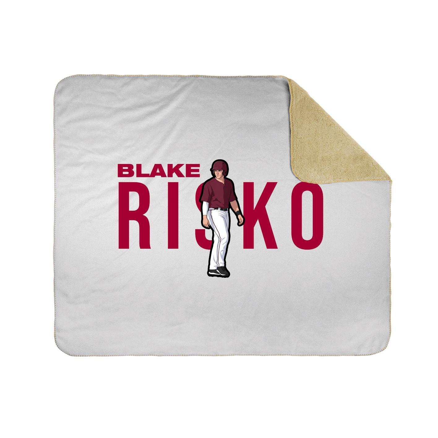 Throw Blanket — Player Name in White
