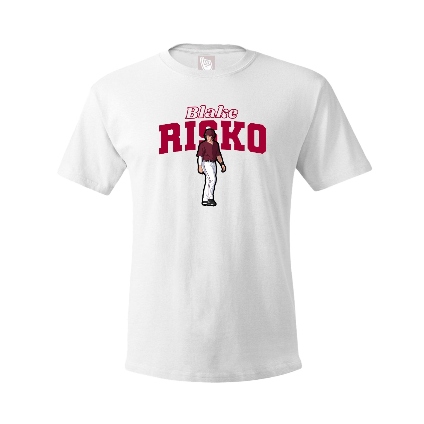 Youth Tee — Name Arch in White