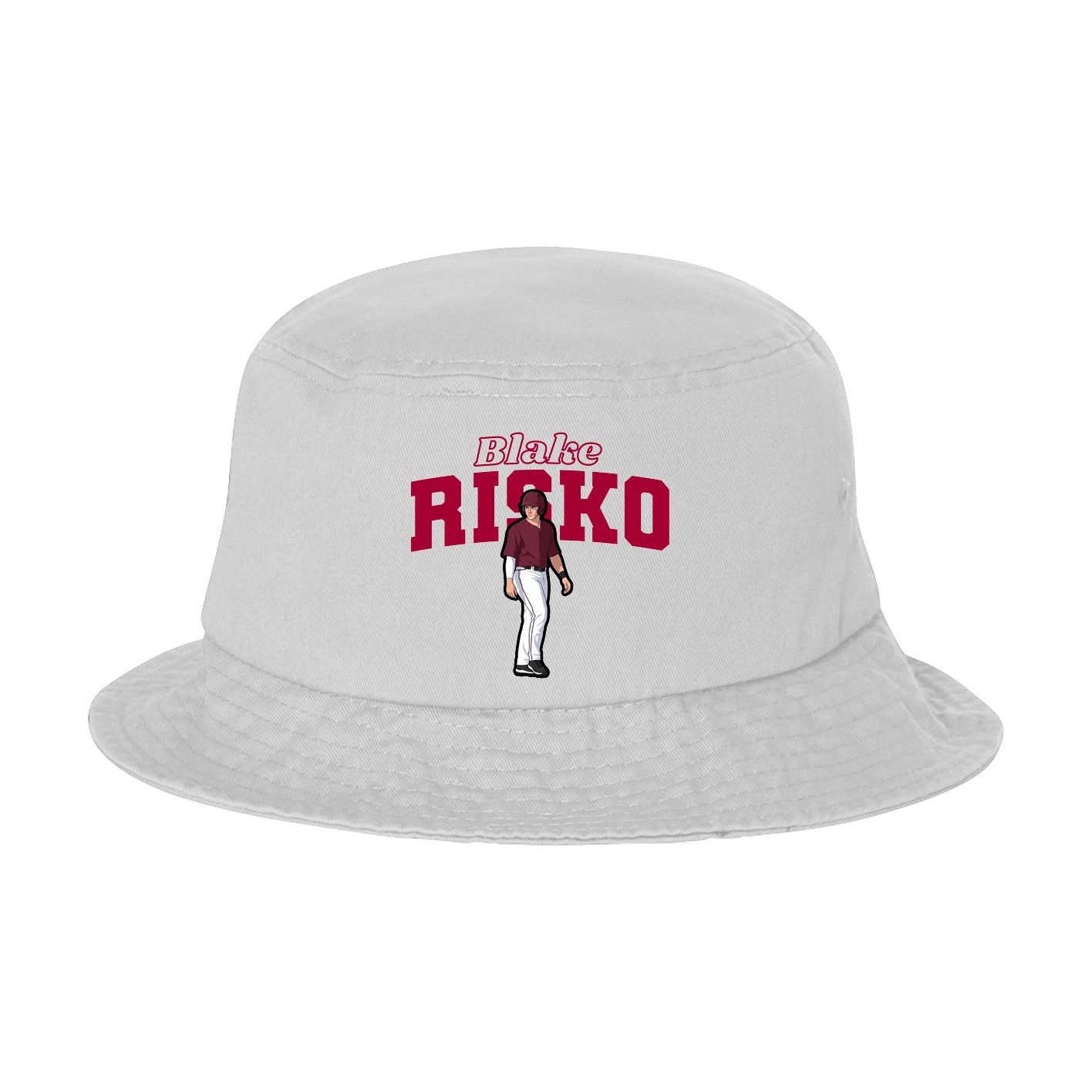 Bucket Cap — Name Arch in White