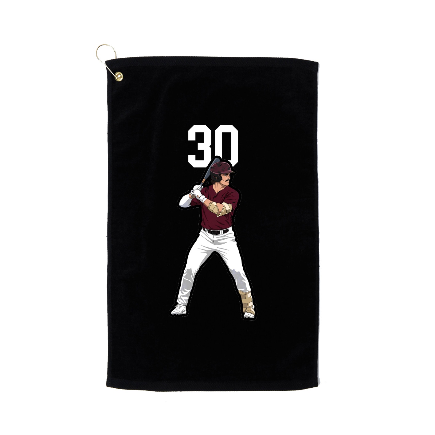 Golf Towel — Number Top in Black