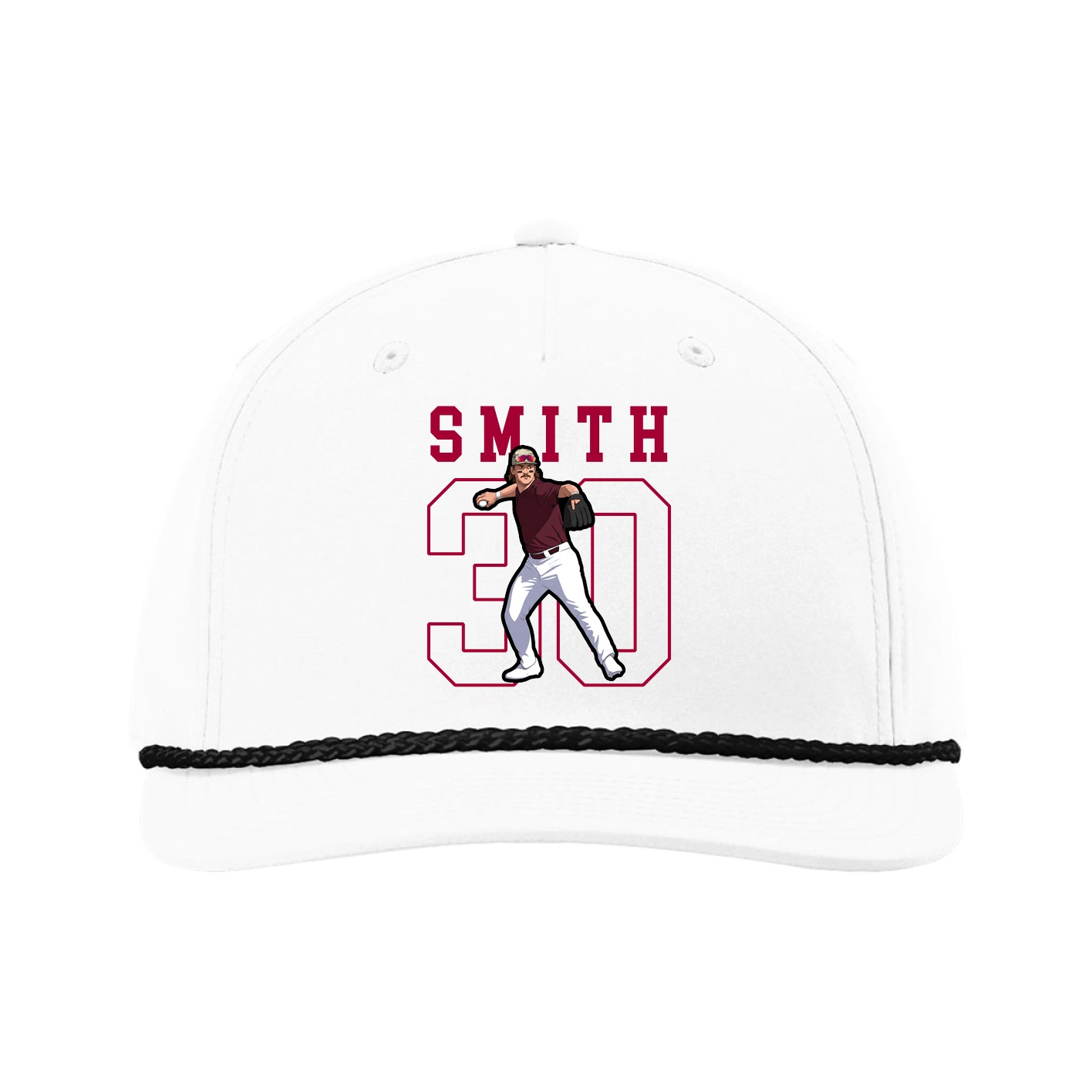 Five-Panel Classic Rope Cap — Shirsey in White
