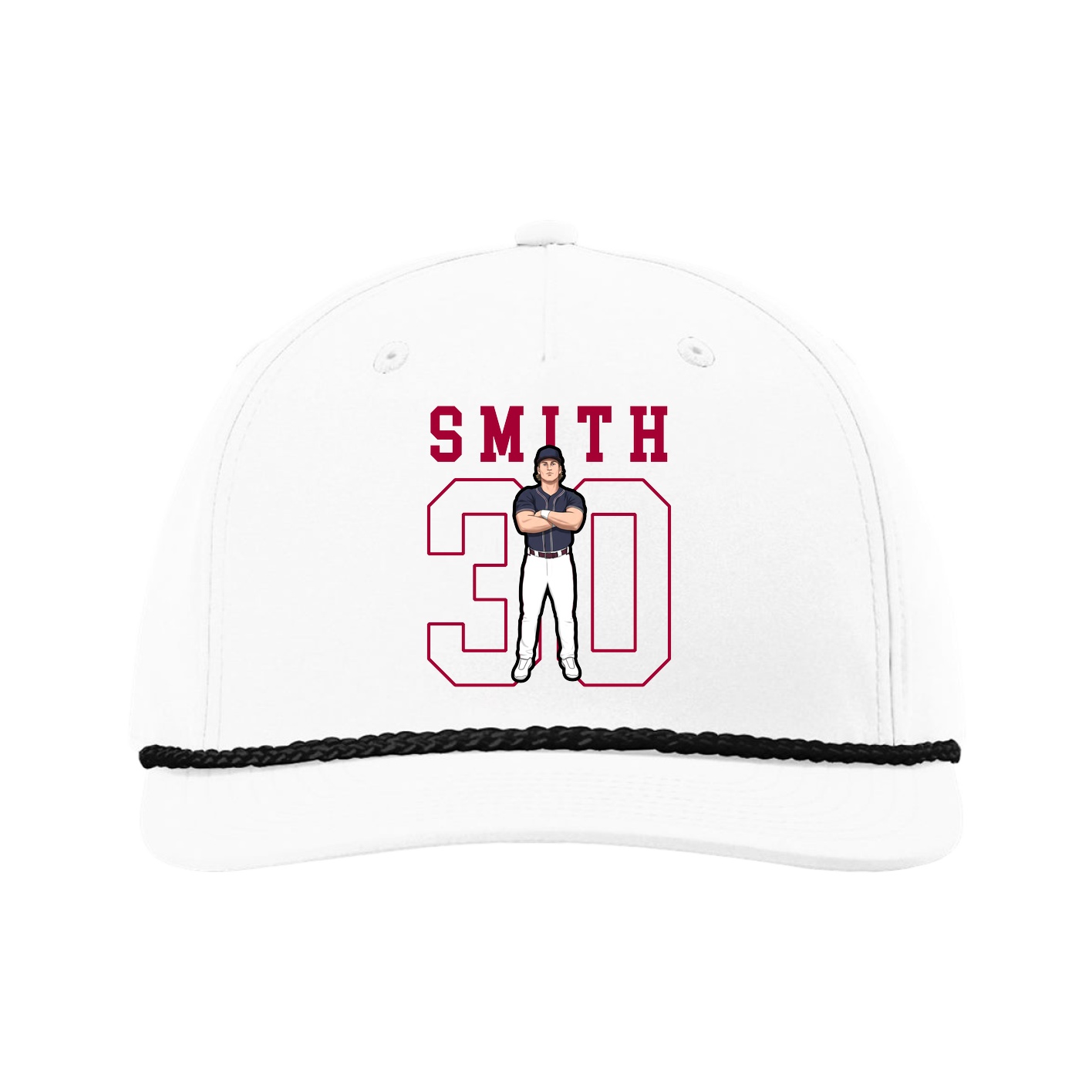 Five-Panel Classic Rope Cap — Shirsey in White