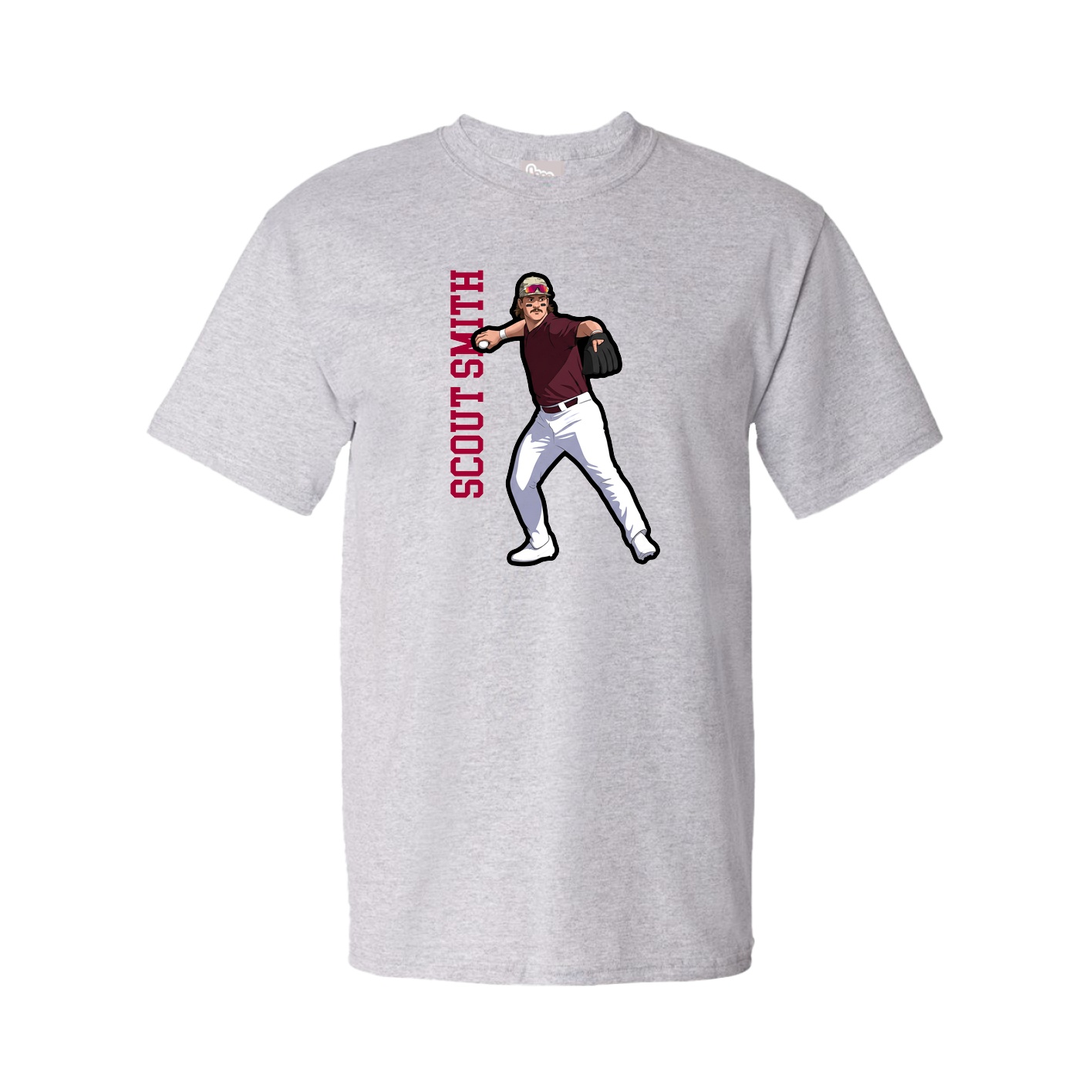 Tee — Name Vertical in Grey