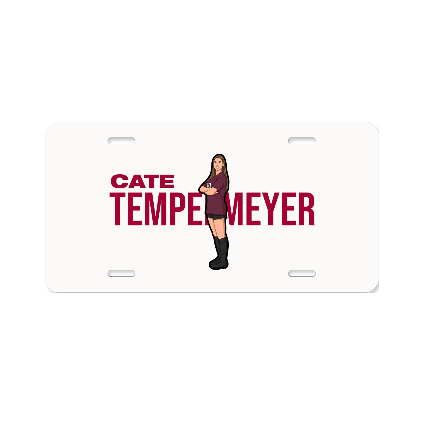 License Plate — Player Name in Classic