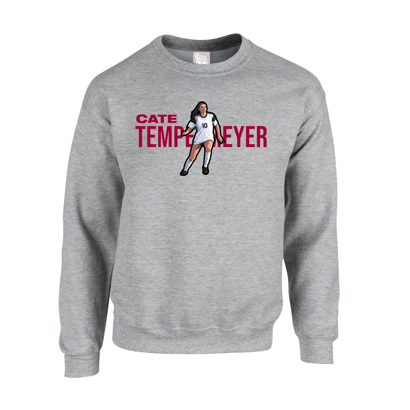 Fleece Crew — Player Name in Grey