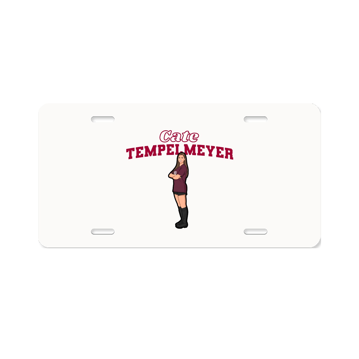 License Plate — Name Arch in Classic