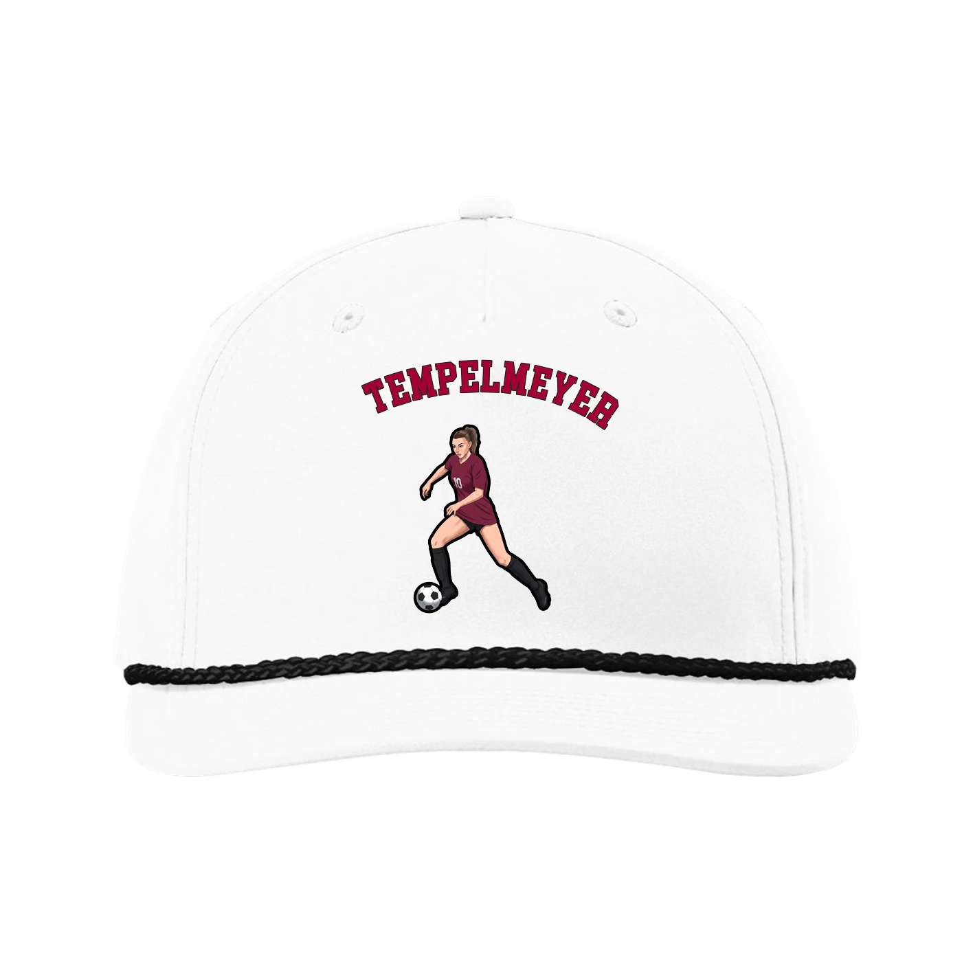 Five-Panel Classic Rope Cap — Shirsey Arch in White