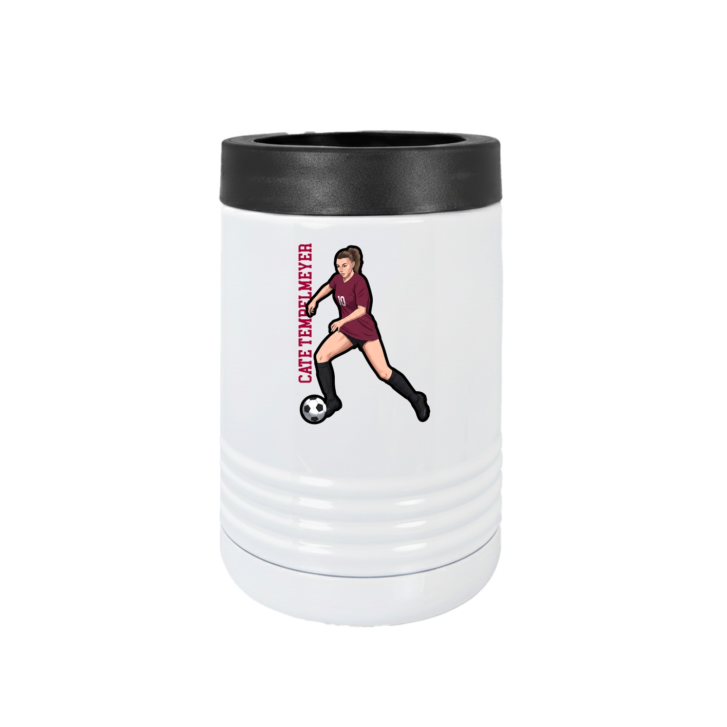 Beverage Holder — Name Vertical in White