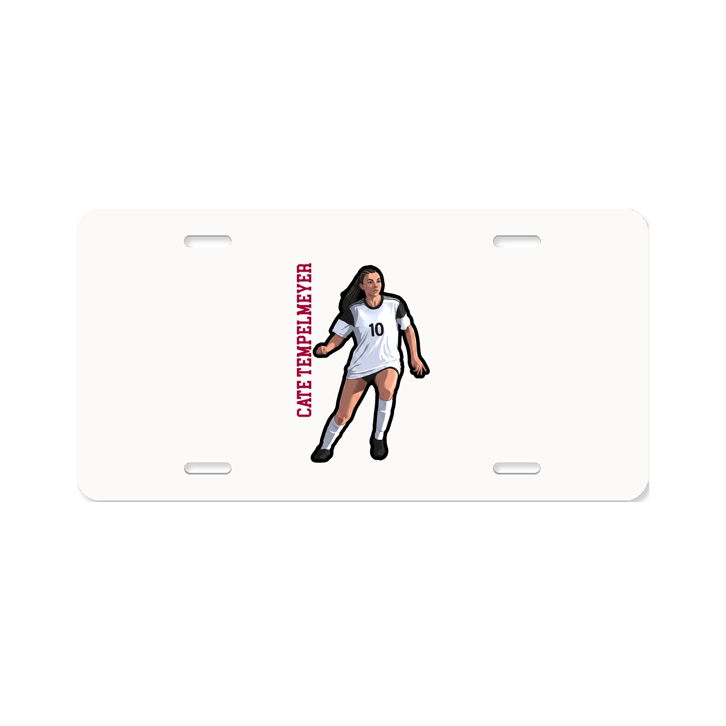 License Plate — Name Vertical in Classic