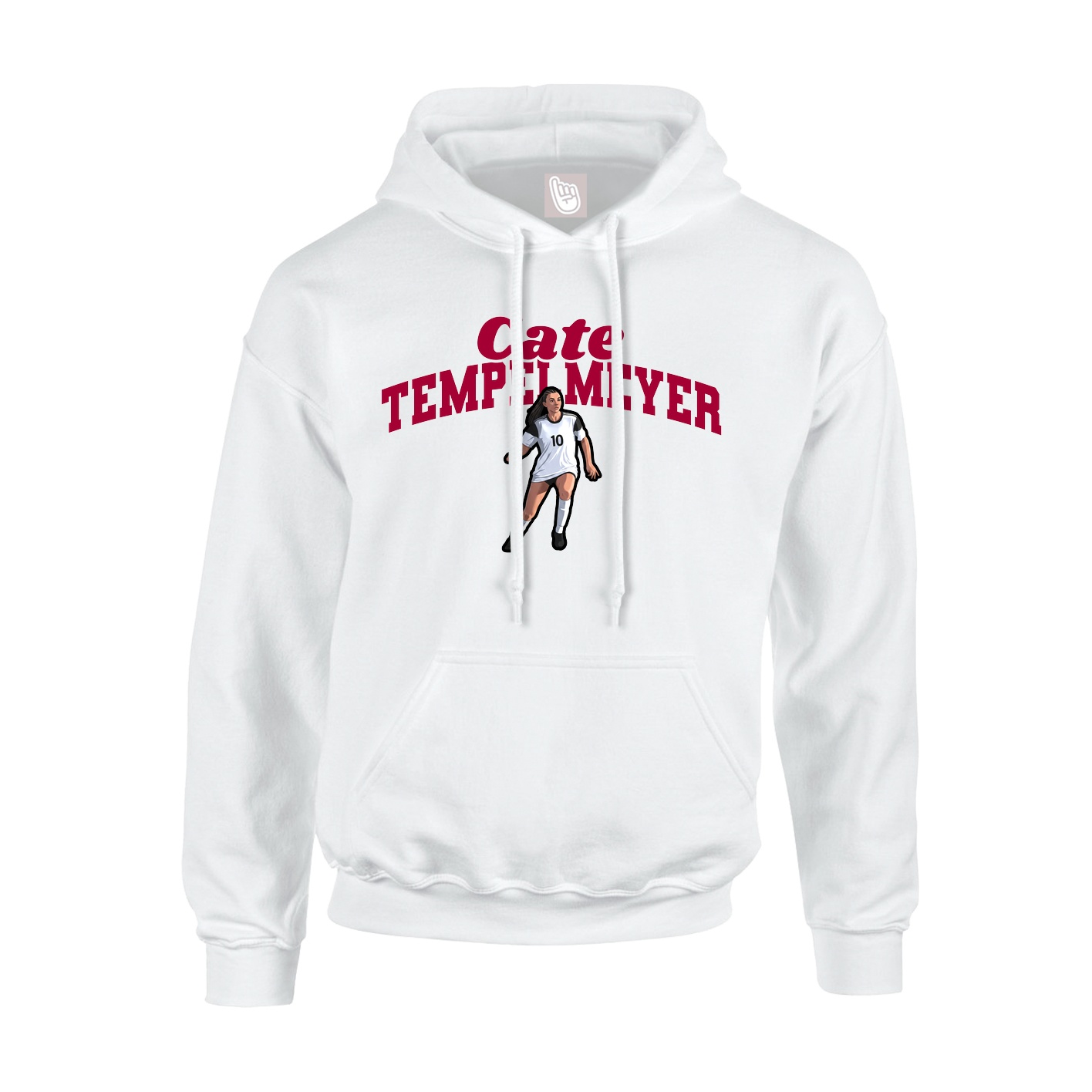 Youth Hoodie — Signature Arch in White