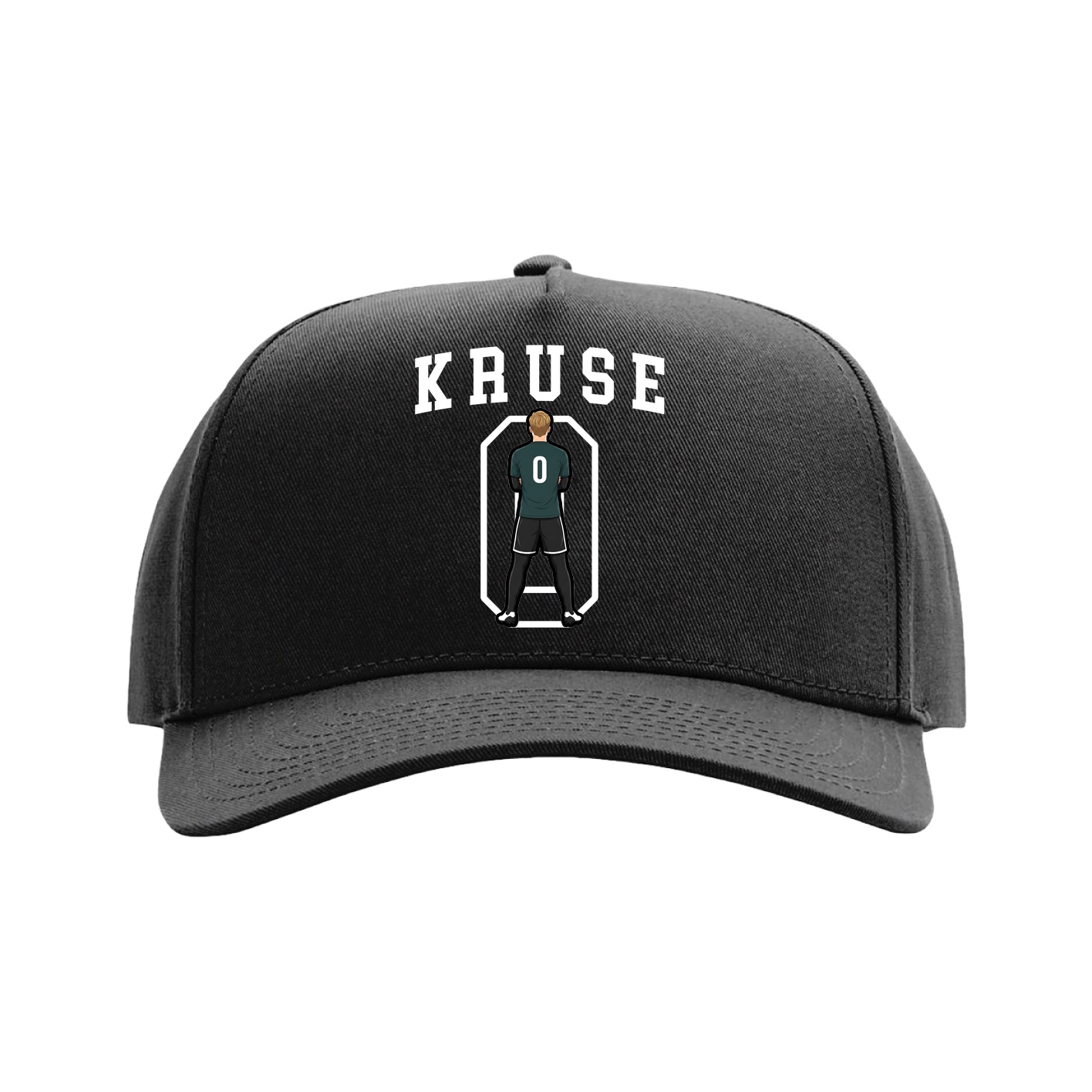 Full Fabric Five-Panel Champ Cap — Shirsey in Black