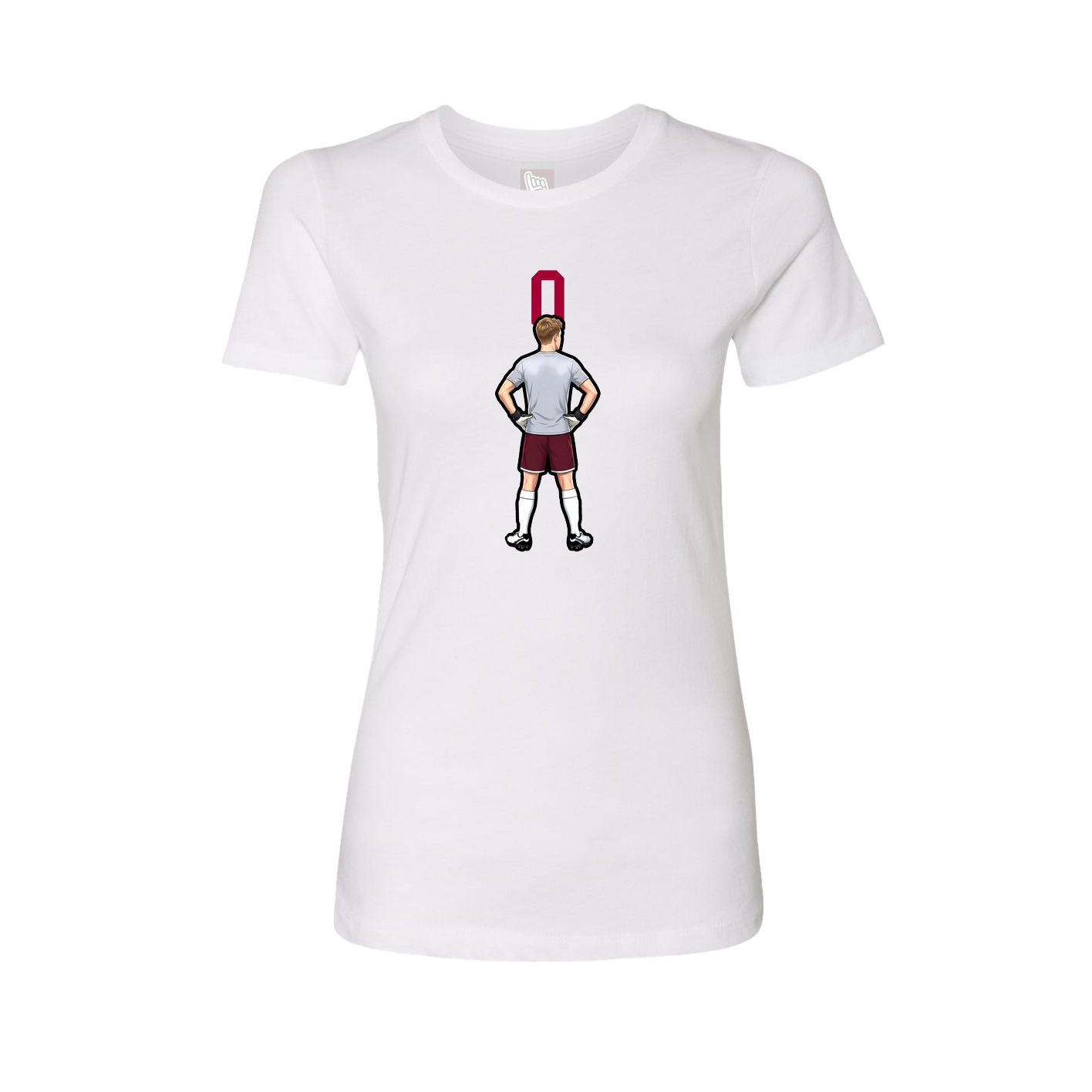Fitted Women's Tee — Number Top in White