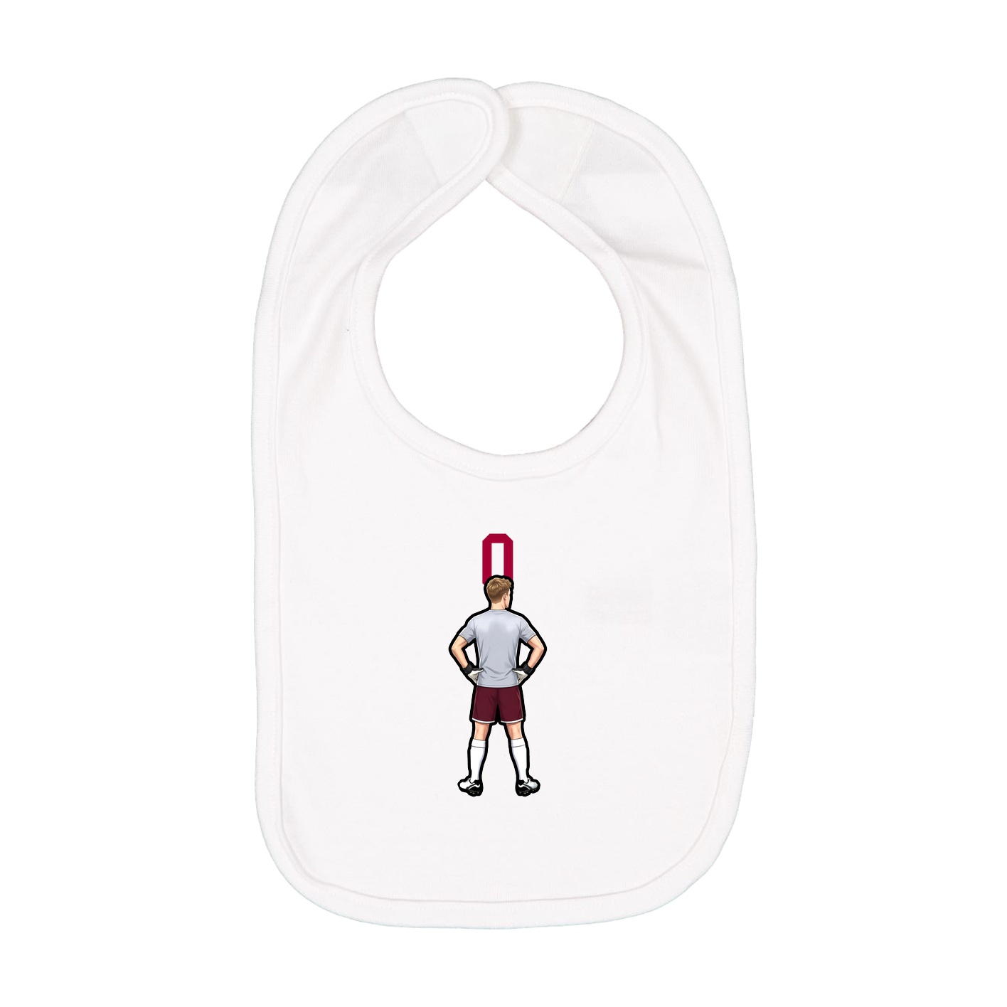 Infant Bib — Number Top in White