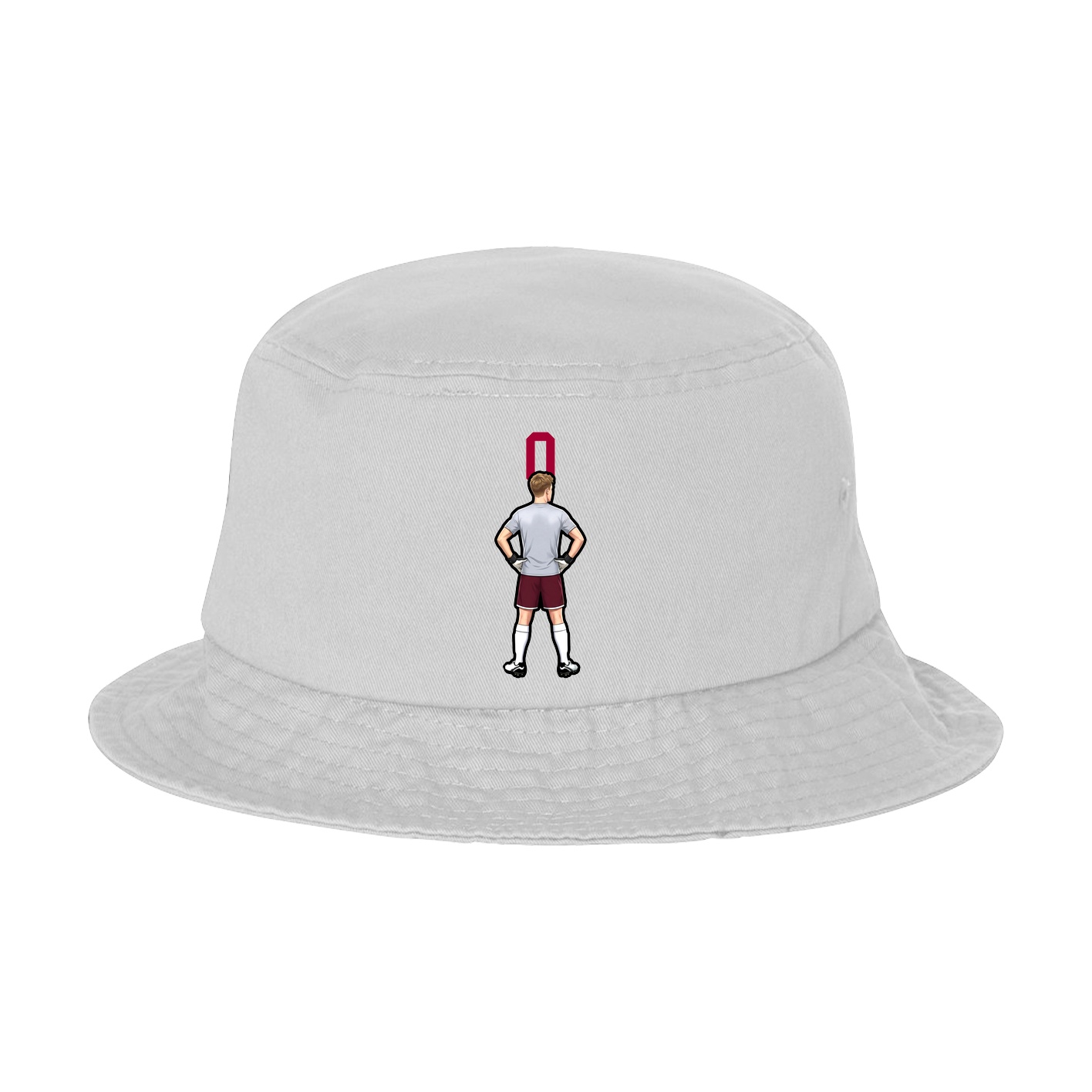 Bucket Cap — Number Top in White