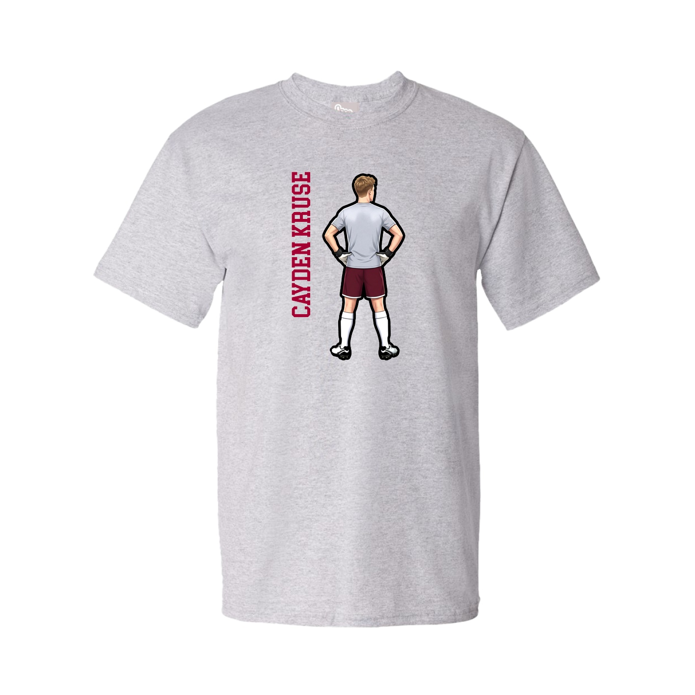 Tee — Name Vertical in Grey