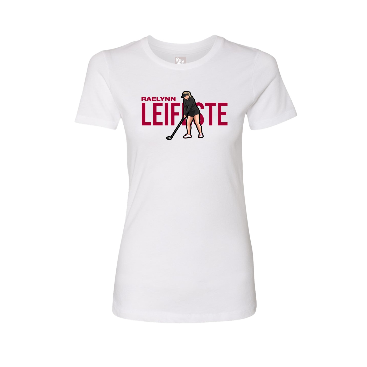 Fitted Women's Tee — Player Name in White