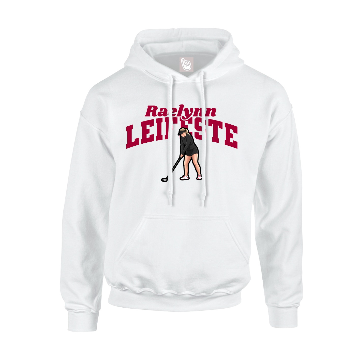 Hoodie — Signature Arch in White