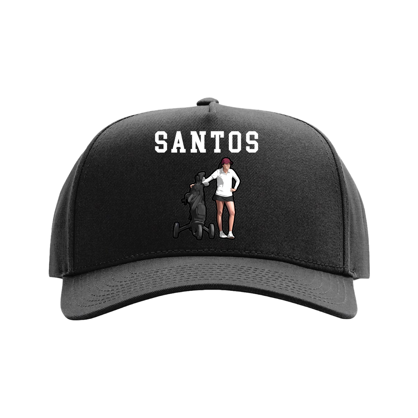 Full Fabric Five-Panel Champ Cap — Shirsey in Black