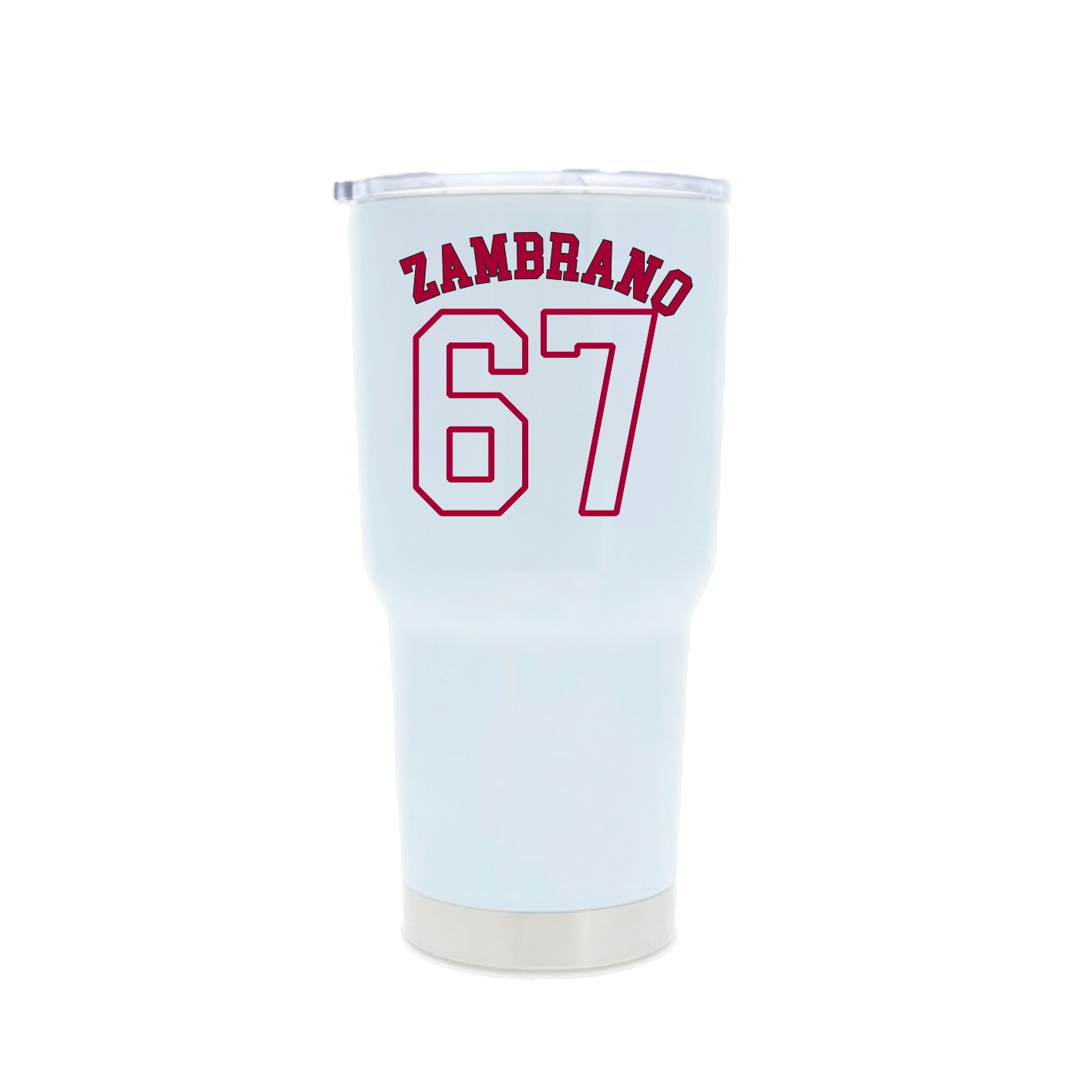 30oz Stainless Steel Tumbler — Shirsey Arch in White