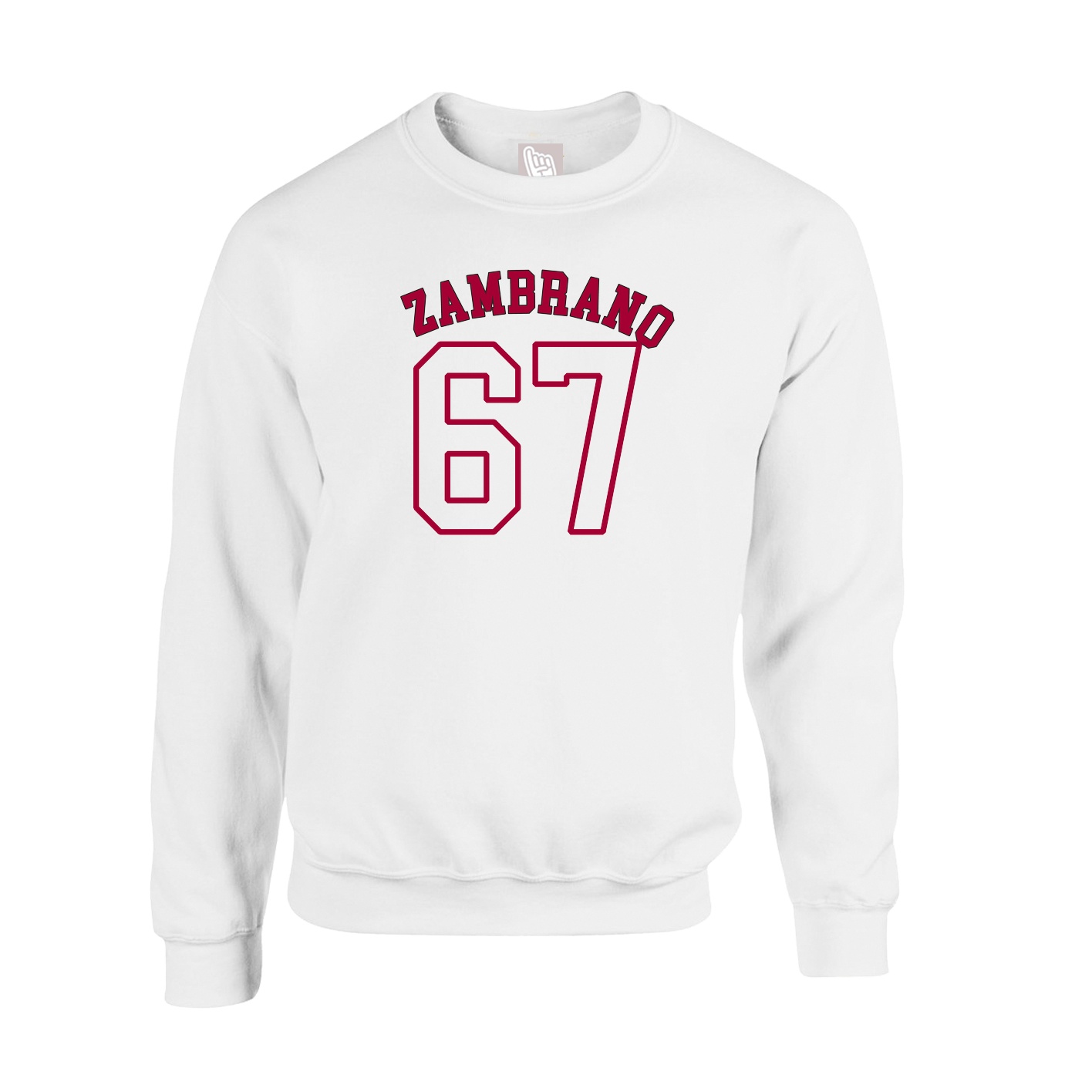 Fleece Crew — Shirsey Arch in White
