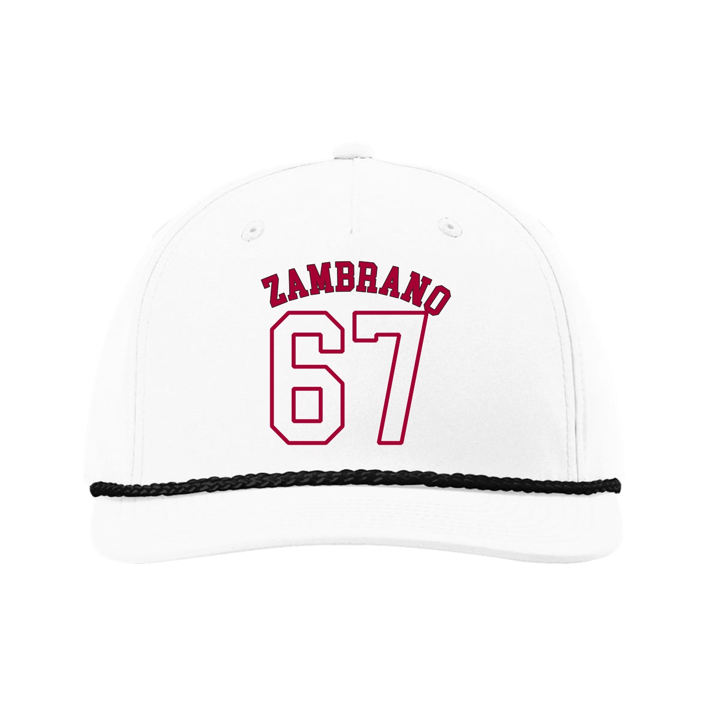 Five-Panel Classic Rope Cap — Shirsey Arch in White