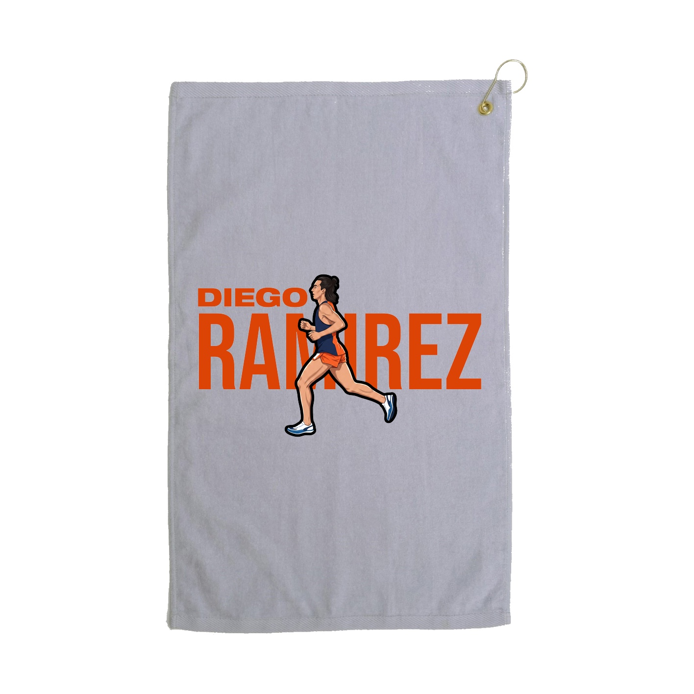 Golf Towel — Player Name in Grey