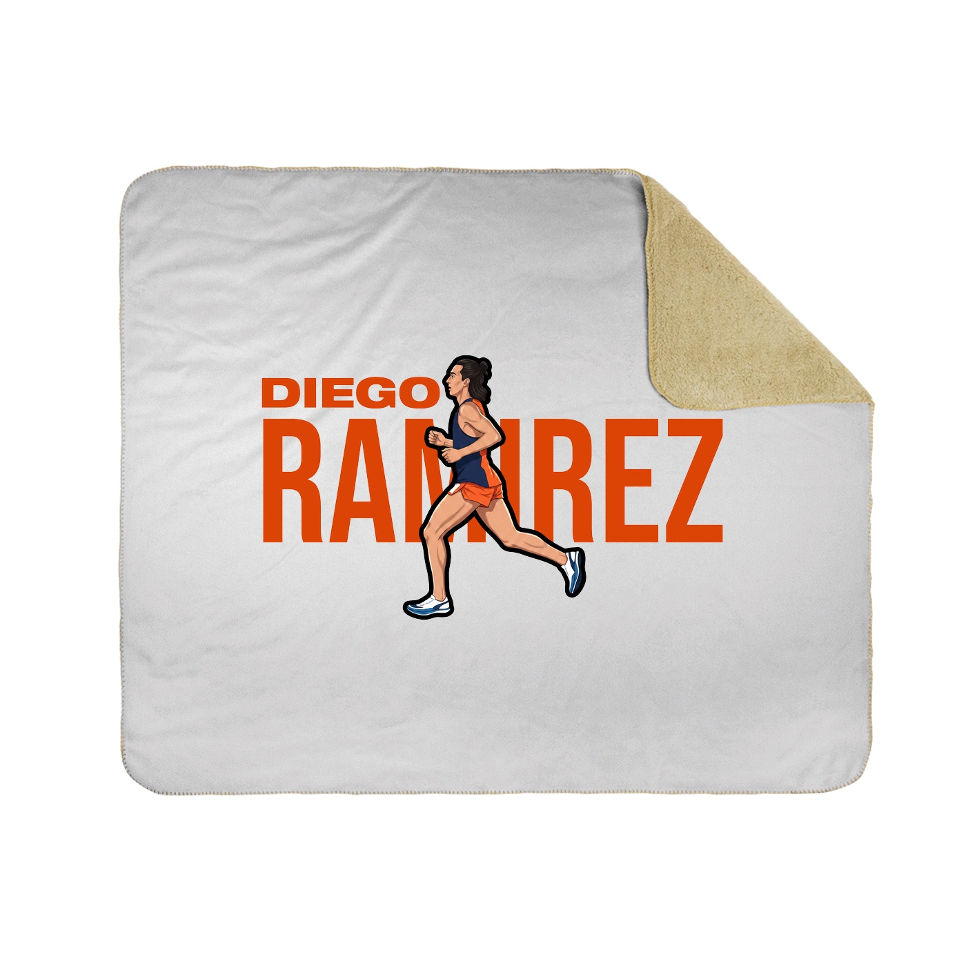 Throw Blanket — Player Name in White