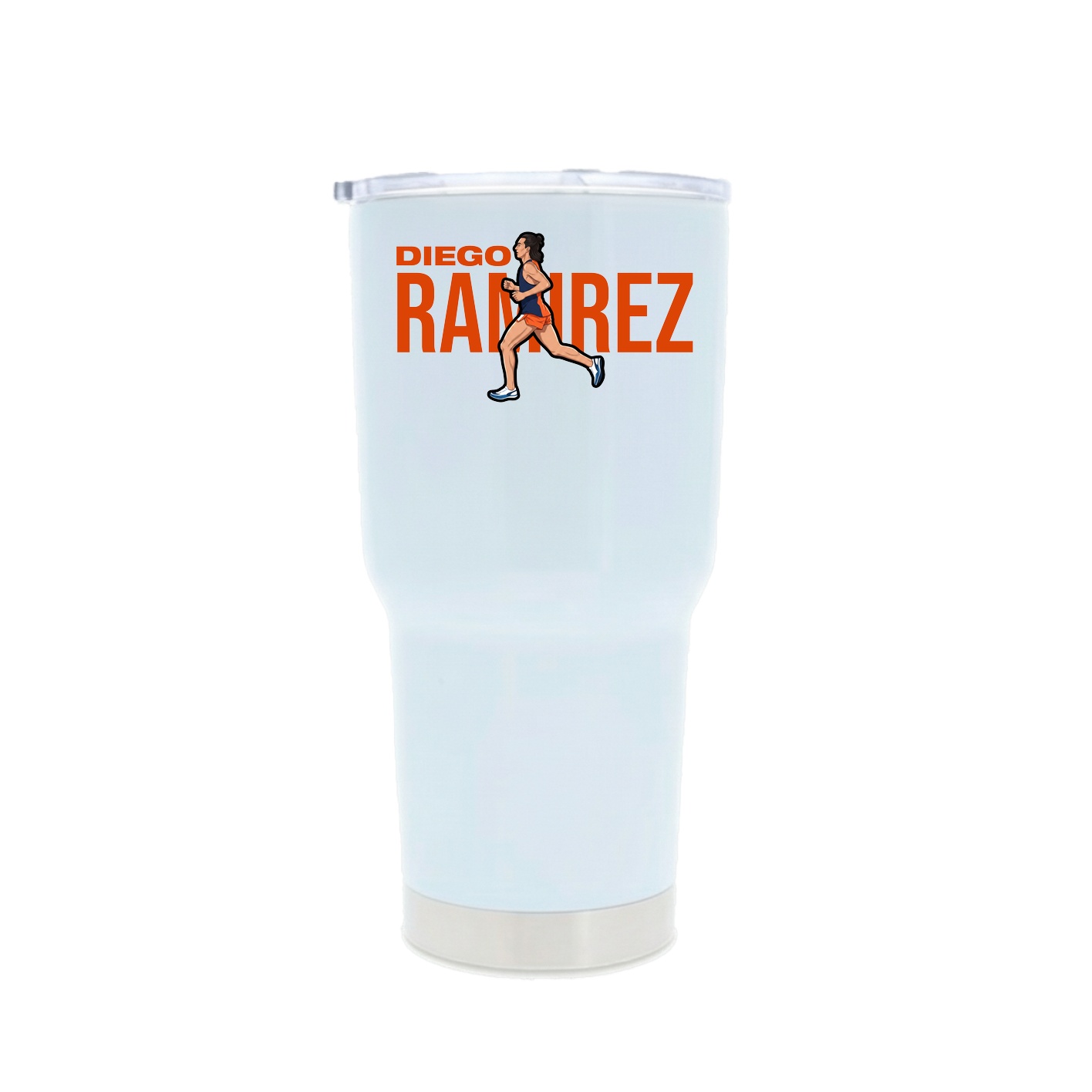 30oz Stainless Steel Tumbler — Player Name in White