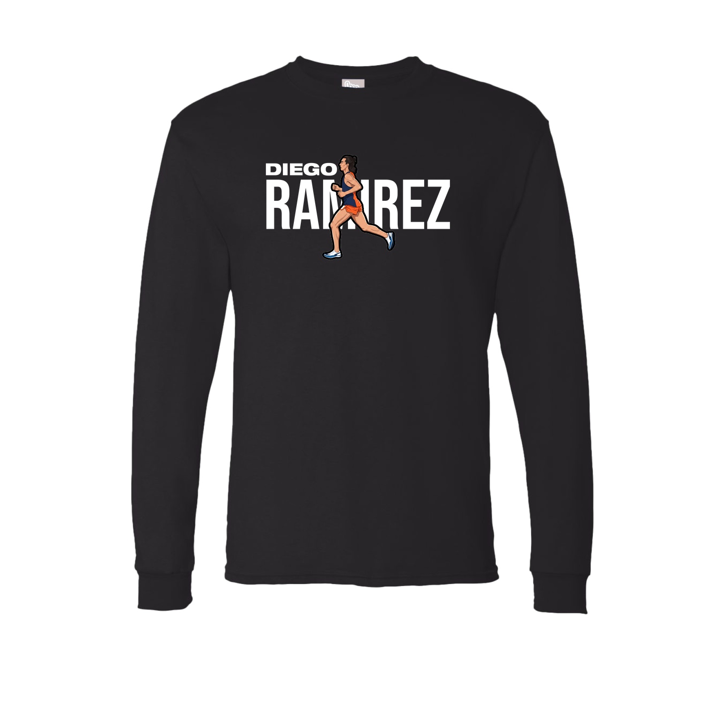 Long Sleeve Tee — Player Name in Black
