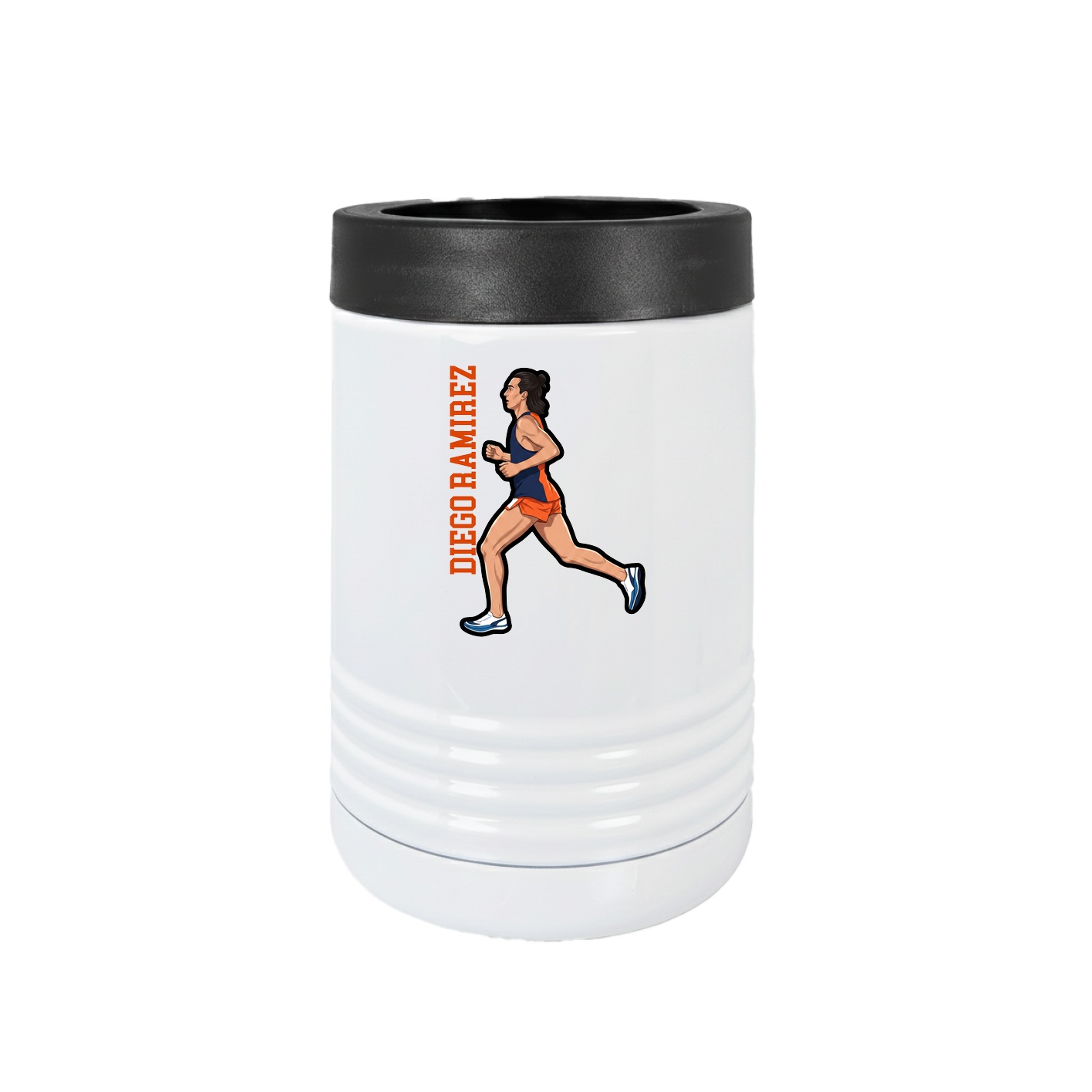 Beverage Holder — Name Vertical in White