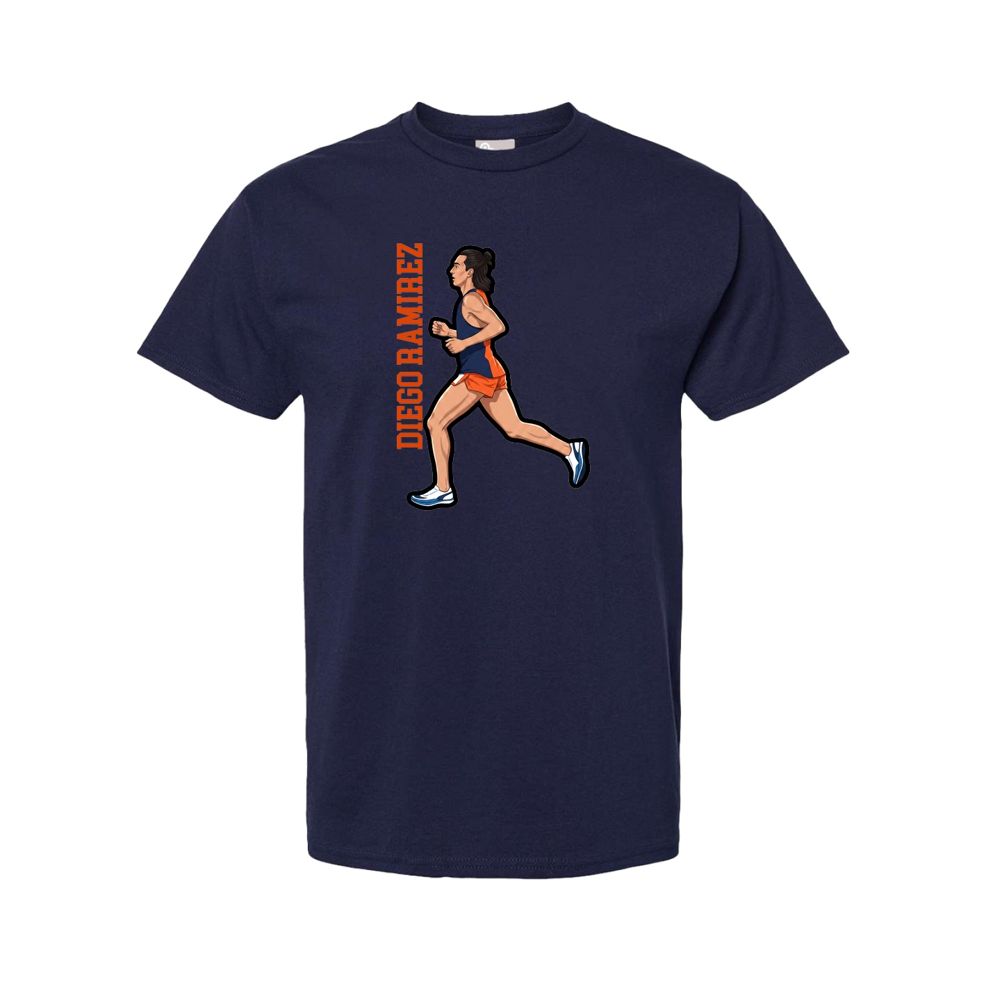 Youth Tee — Name Vertical in Navy