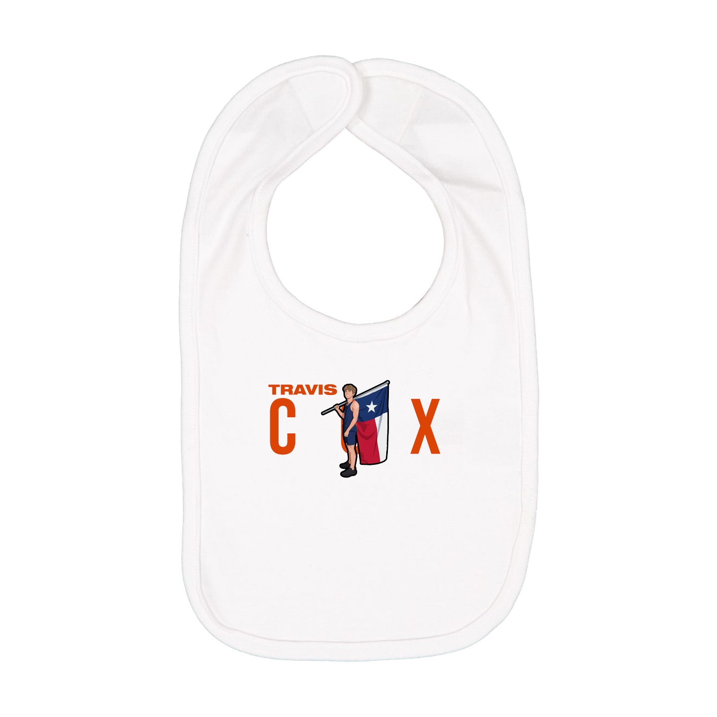 Infant Bib — Player Name in White