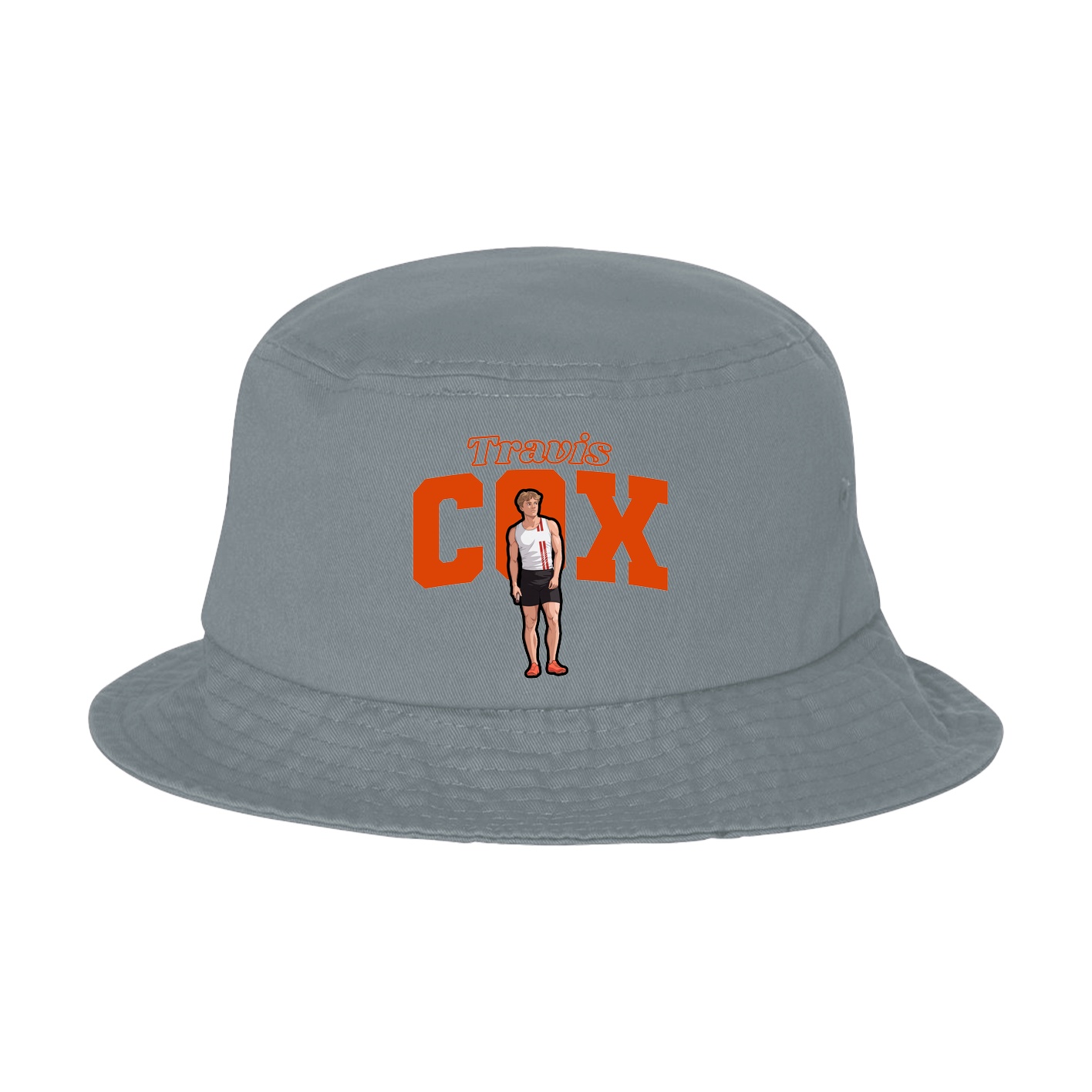 Bucket Cap — Name Arch in Grey