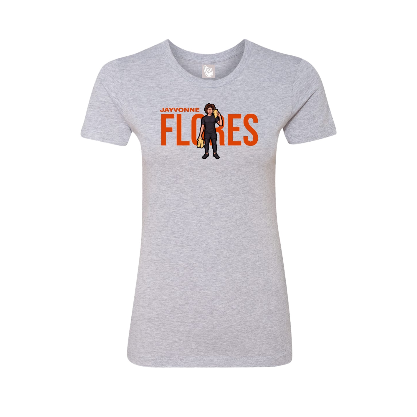 Fitted Women's Tee — Player Name in Grey