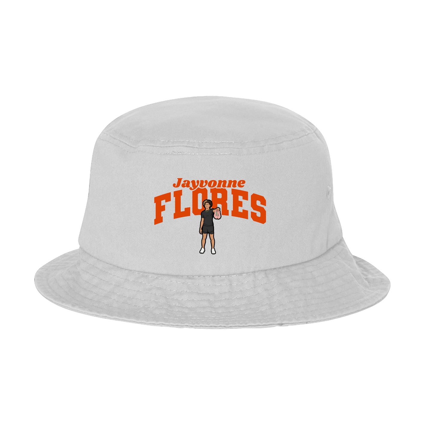 Bucket Cap — Signature Arch in White