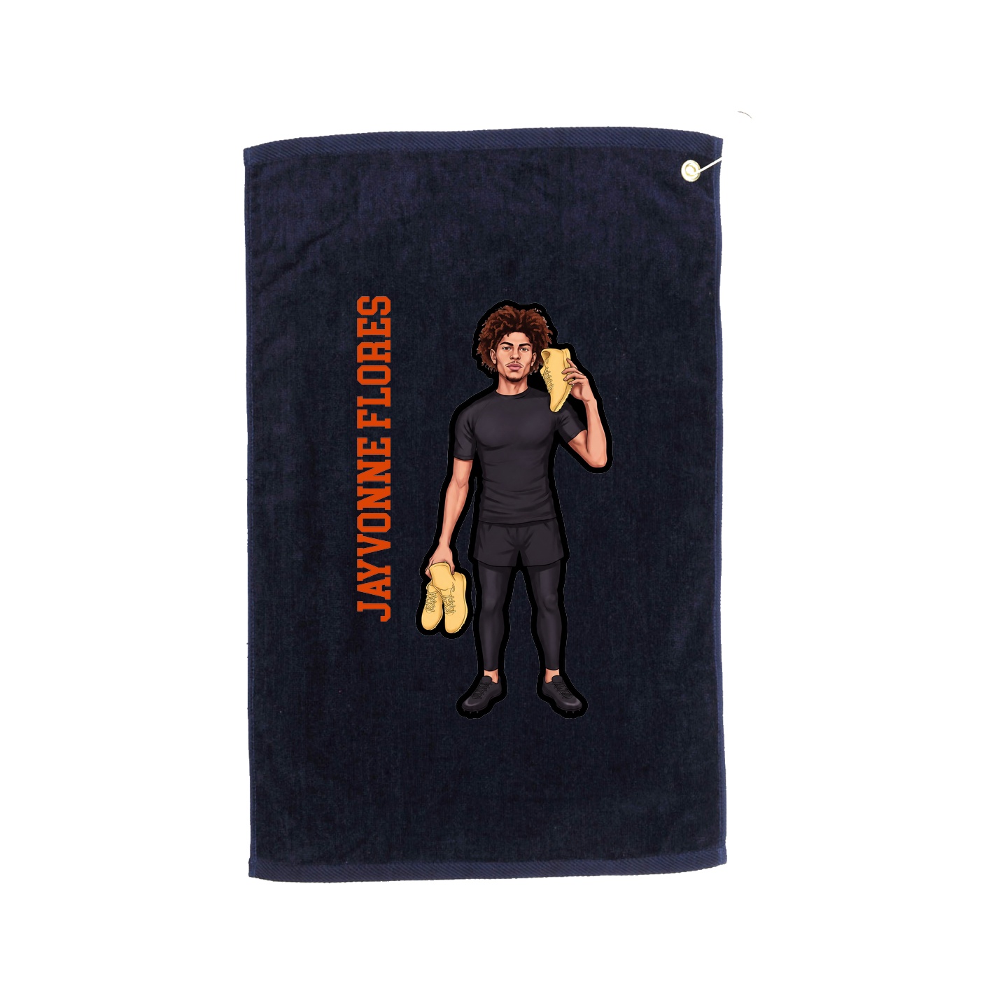 Golf Towel — Name Vertical in Navy