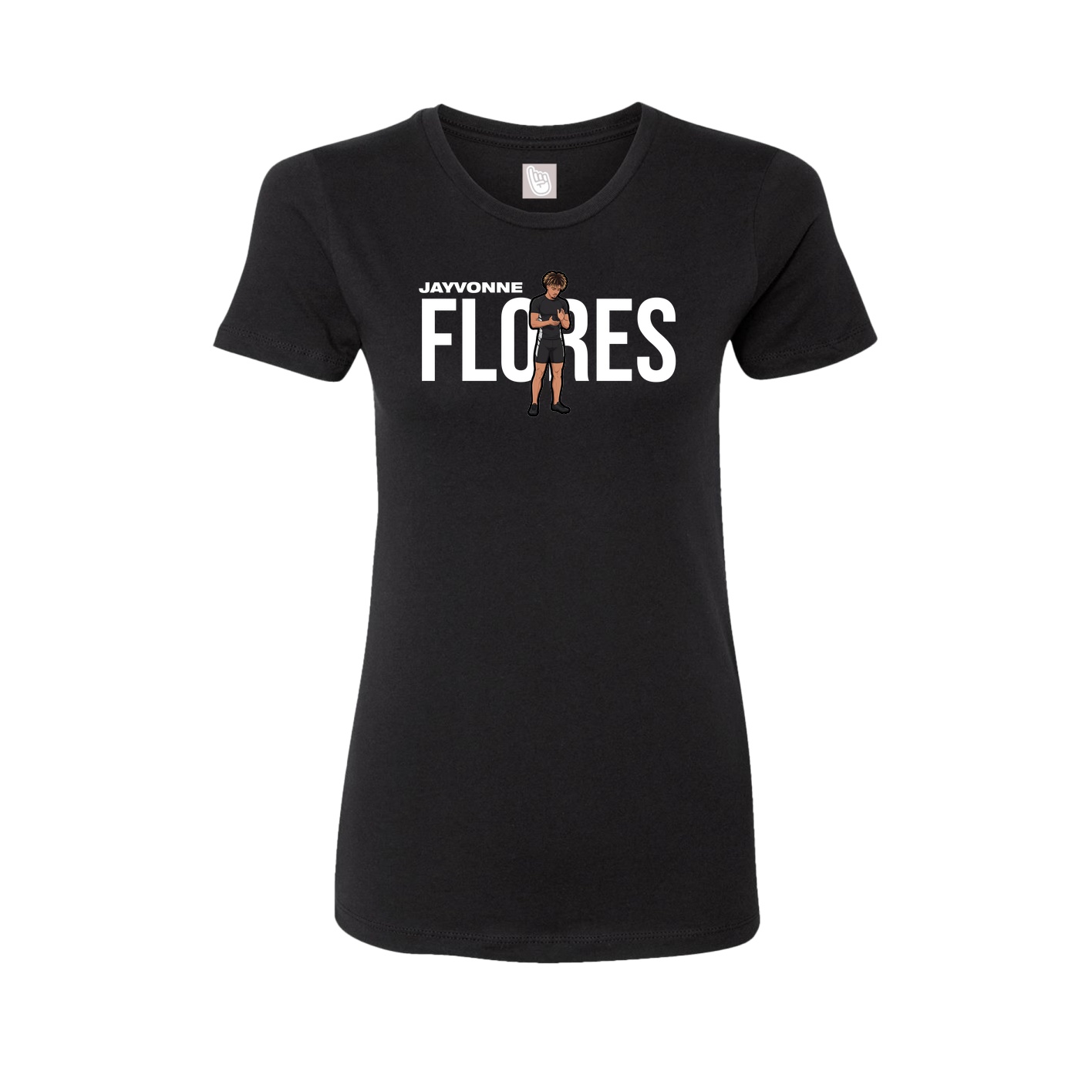 Fitted Women's Tee — Player Name in Black