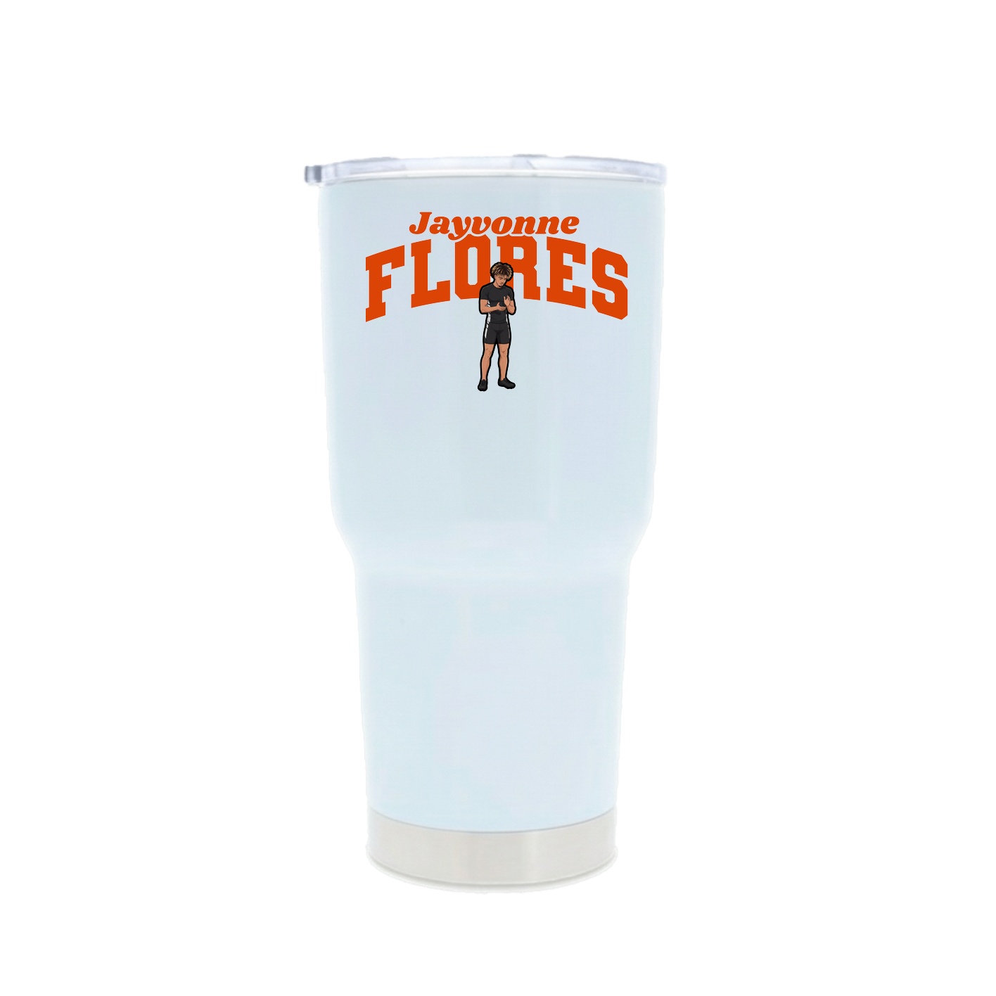 30oz Stainless Steel Tumbler — Signature Arch in White