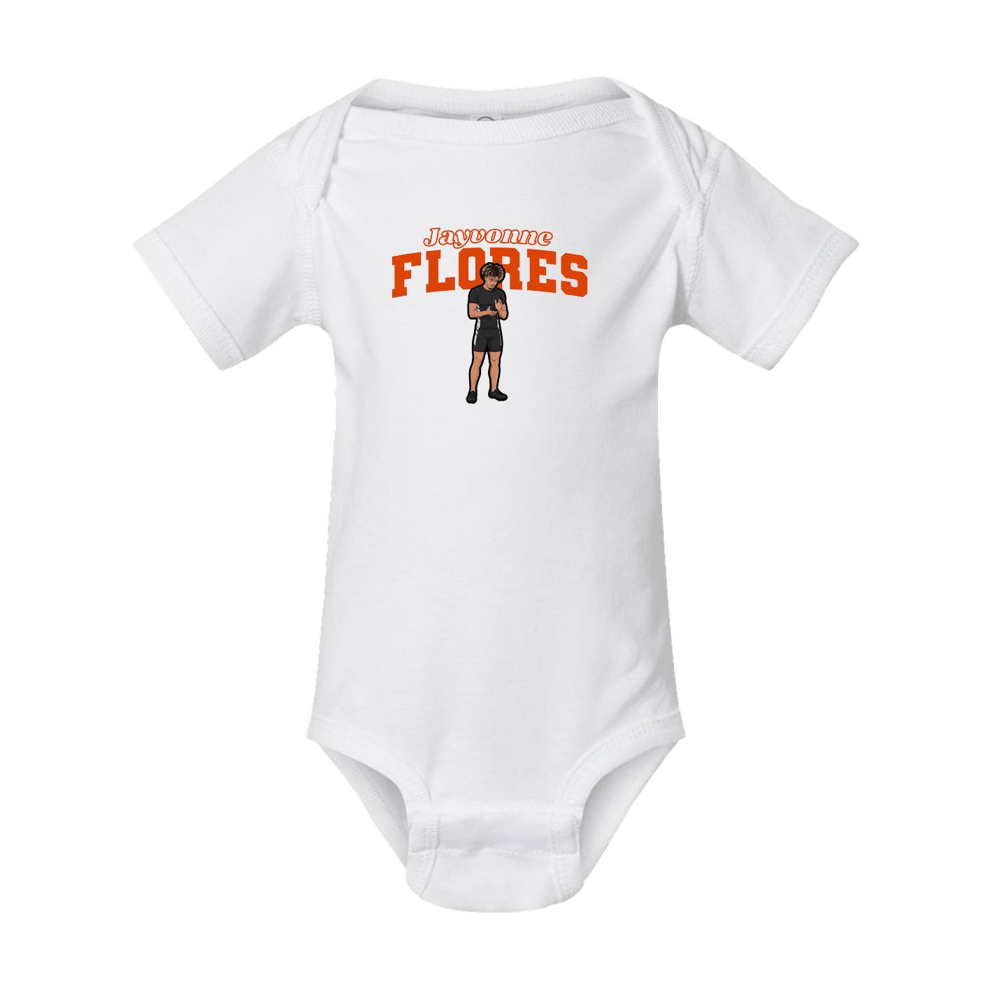 Baby Onesie — Name Arch in White
