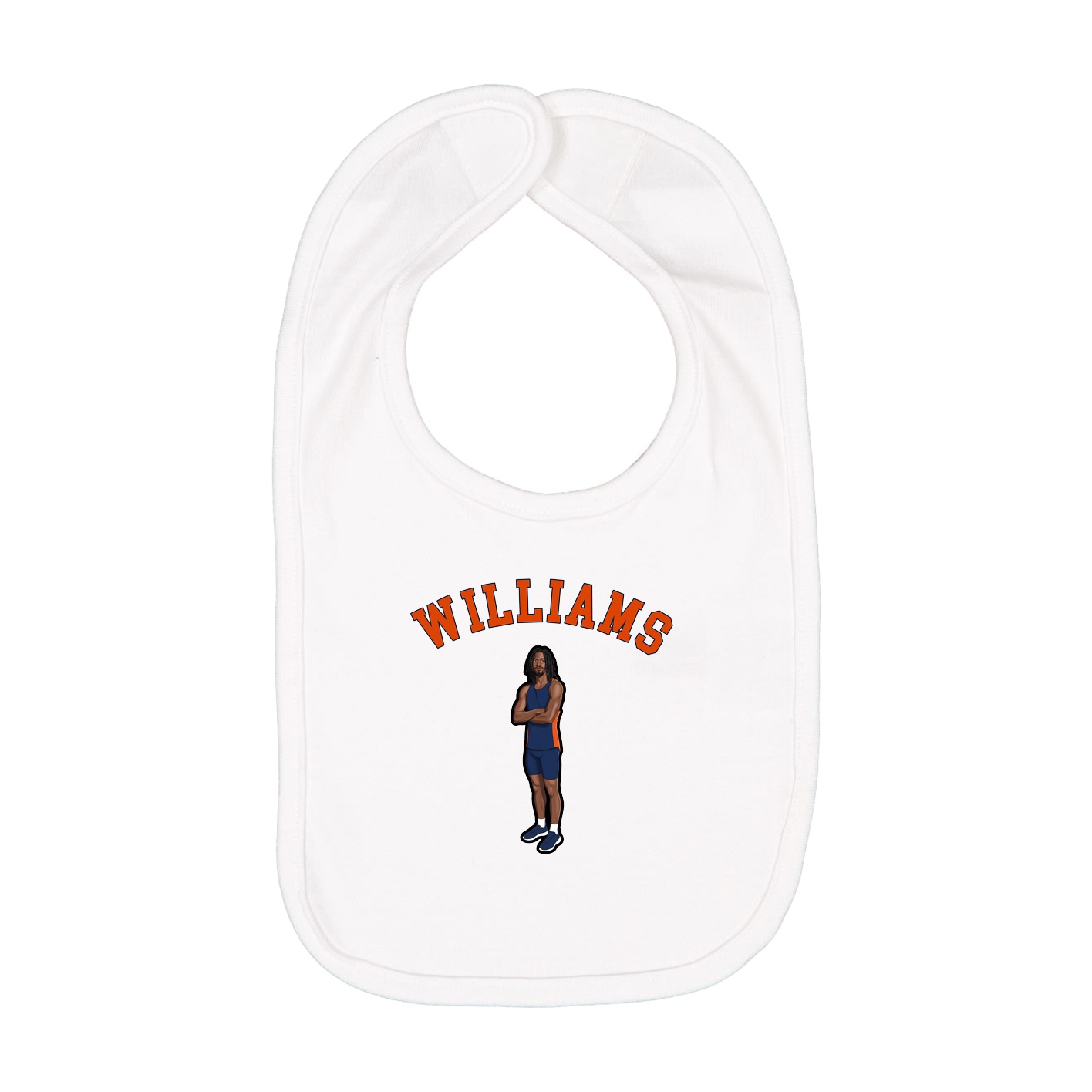 Infant Bib — Shirsey Arch in White