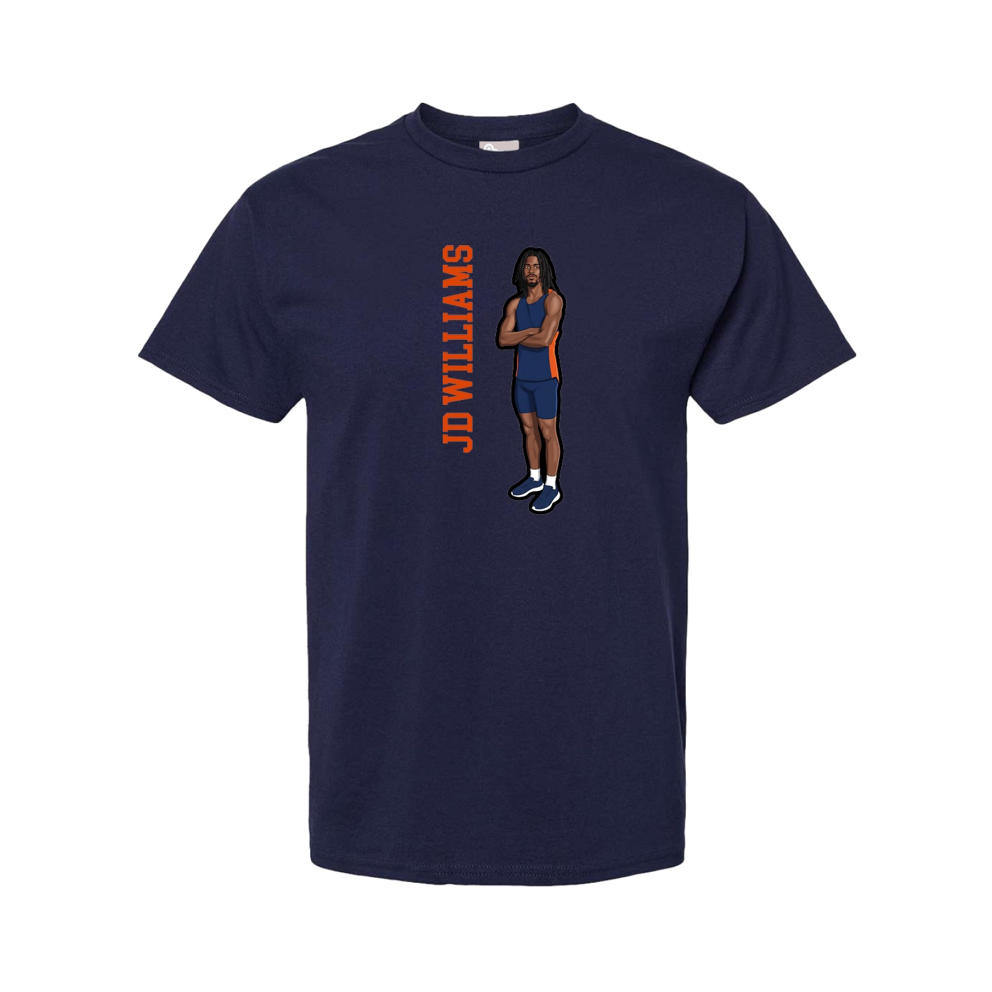 Youth Tee — Name Vertical in Navy